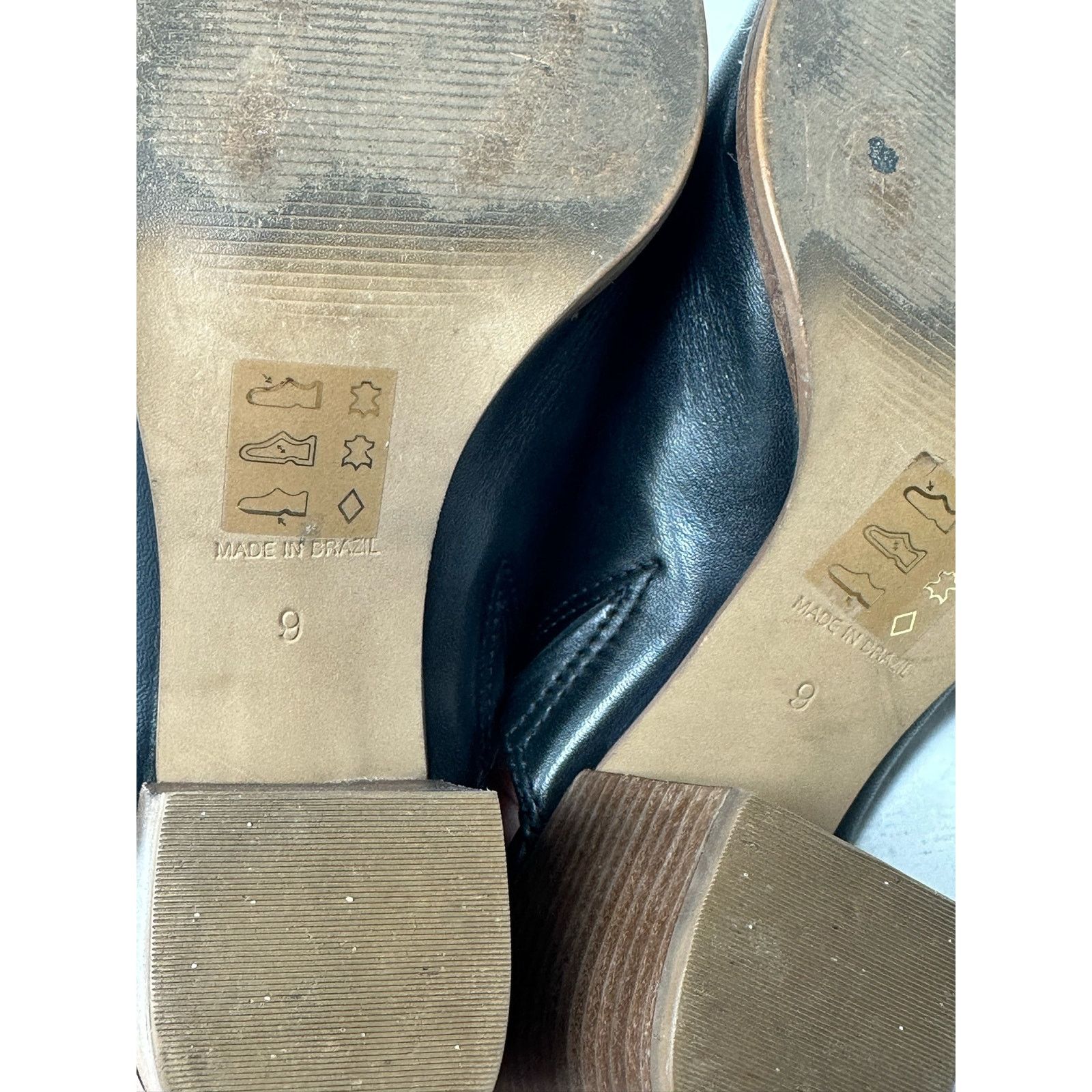 Madewell Madewell black leather block heels mule shoes size 9 Size US 9 / IT 39 - 4 Thumbnail
