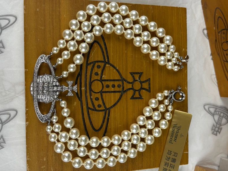 Vivienne Westwood Vivienne Westwood Three-tier pearl necklace Size ONE SIZE - 3 Thumbnail