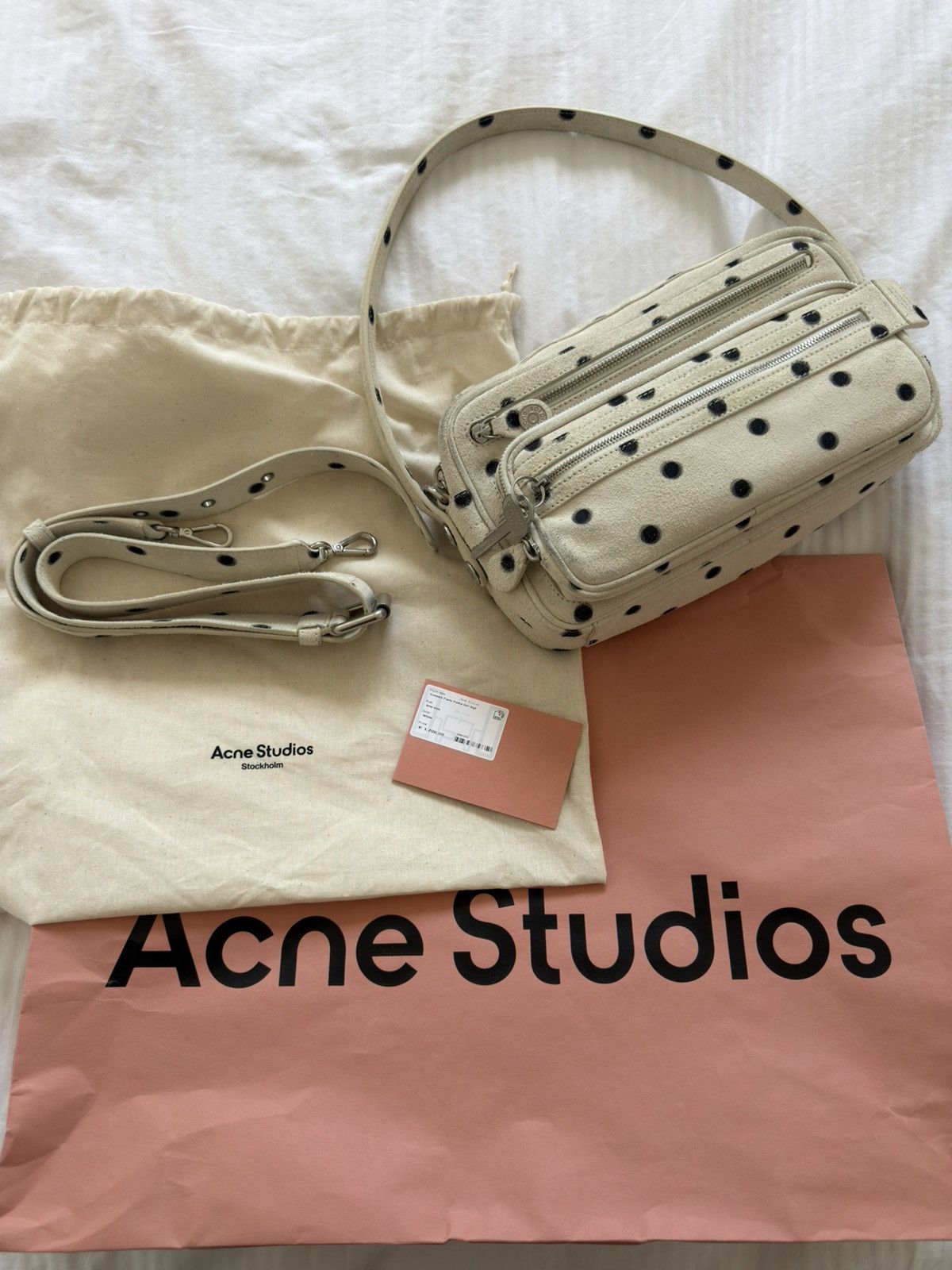 Acne Studios Acne Studios Camero Runway Bag Polka Dot Suede Limited Ed. Size ONE SIZE - 2 Thumbnail