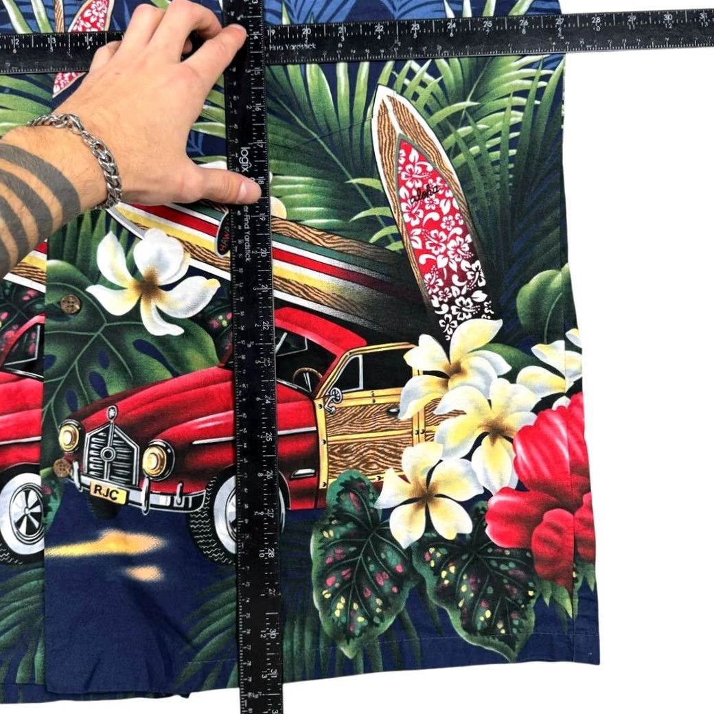 Vintage VINTAGE RJC Hawaiian Shirt Men 3XL Floral Beach Short Sleeve Shirt Mens Blue Floral 90s California Tropical Size US XXL / EU 58 / 5 - 7 Thumbnail