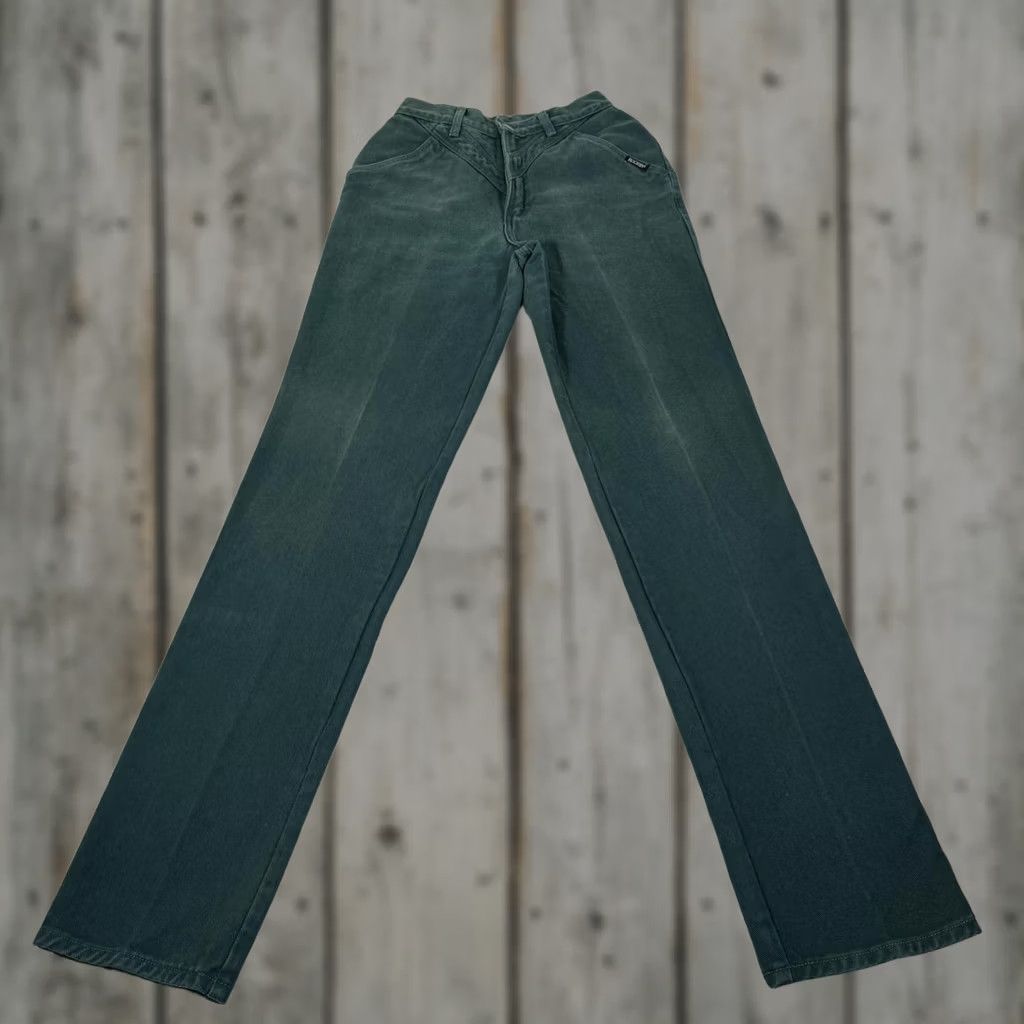 Vintage VINTAGE Rockies Jeans Womens 7 Green Slim Fit Denim Pants 90s Straight High Rise 36 In Inseam Mens Womens Girls Boys Size 28" / US 6 / IT 42 - 1 Thumbnail
