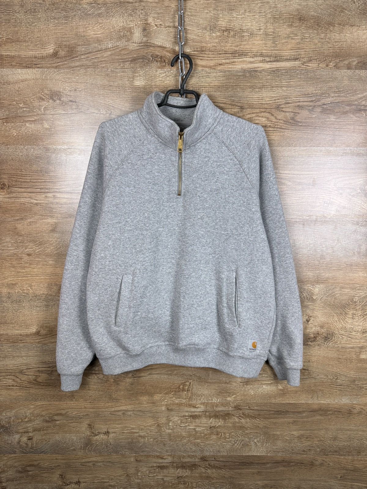 Carhartt Mens Vintage Carhartt Wip Sweatshirt 1/3 zip jacket grey Size US M / EU 48-50 / 2 - 1 Thumbnail
