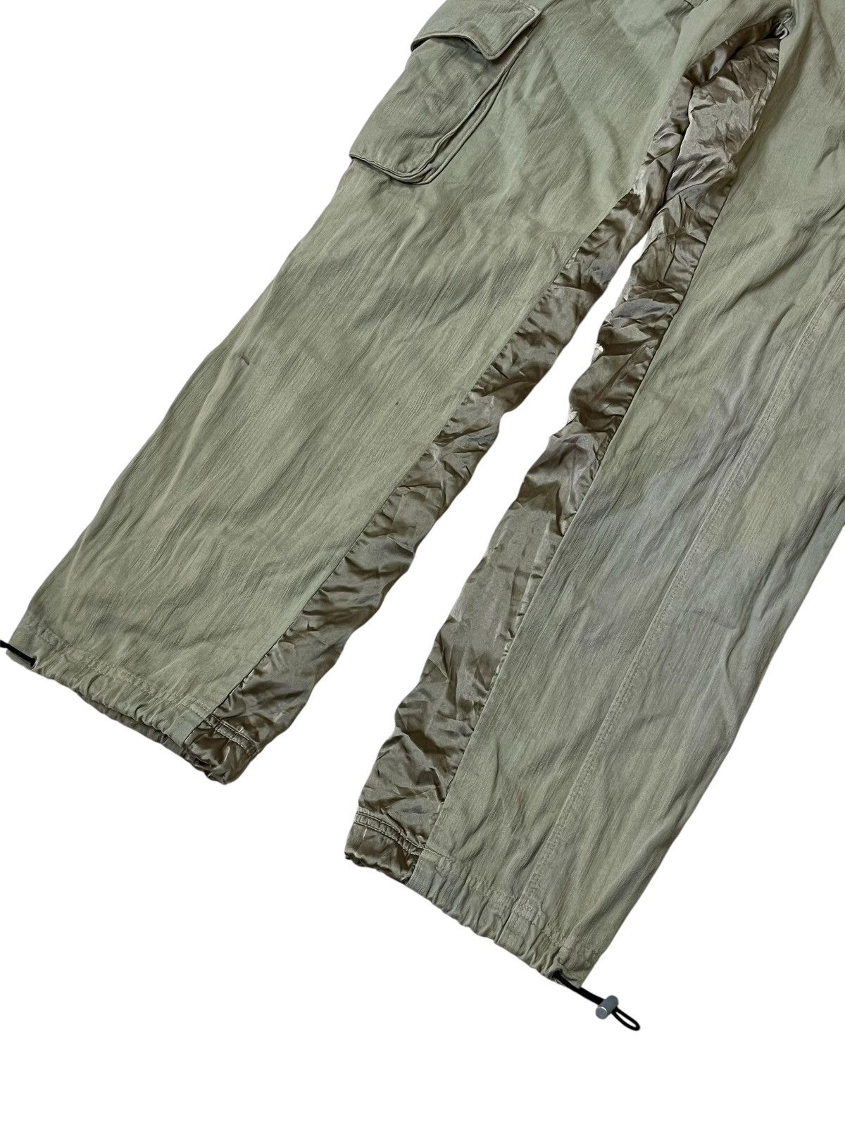 Japanese Brand Japanese cult EARTH MUSIC with silk patchwork cargo pants Size US 31 - 4 Thumbnail