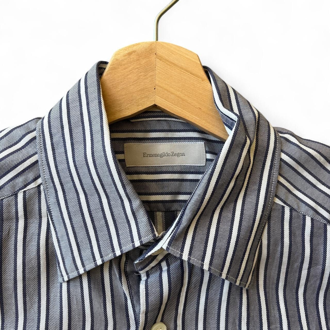 Ermenegildo Zegna $795 Ermenegildo Zegna grey striped shirt Small Switzerland Size US S / EU 44-46 / 1 - 2 Thumbnail