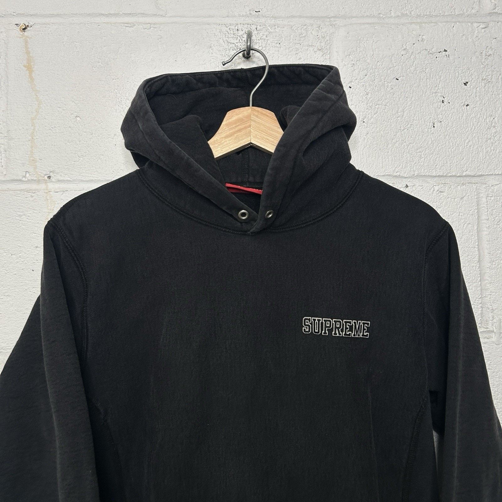 Supreme Supreme Black Embroidered Pullover Striped Hoodie “Black” Size US M / EU 48-50 / 2 - 3 Thumbnail