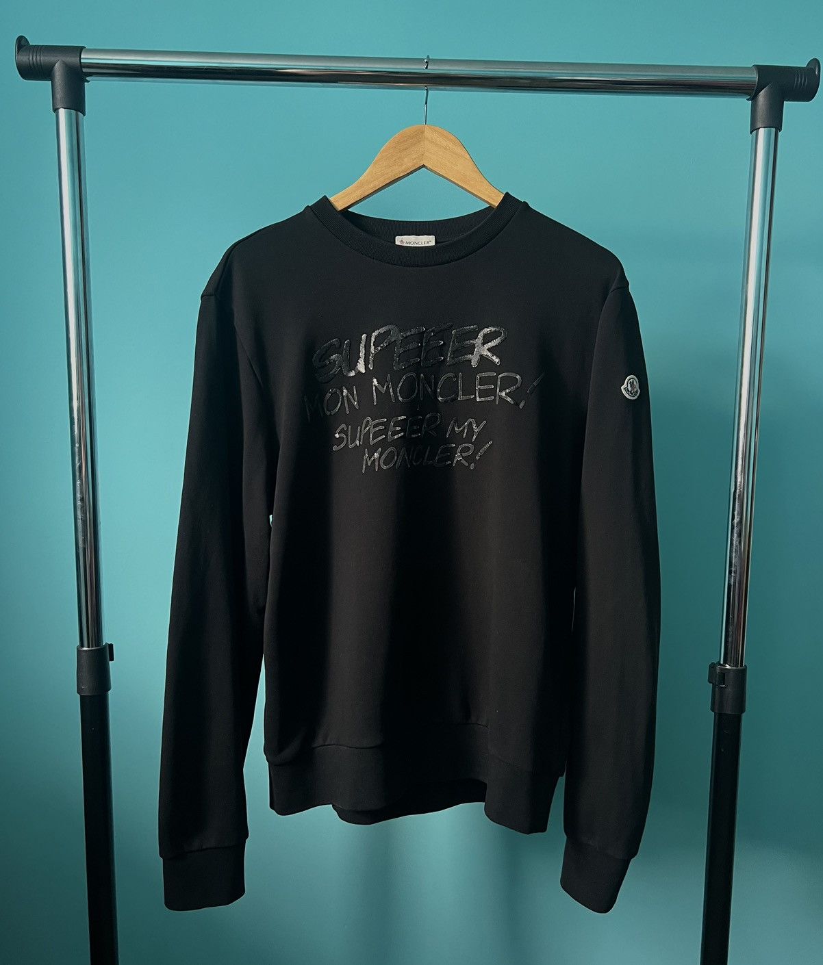 Moncler Moncler Sweatshirt Supeeer Sweater Logo Size US XL / EU 56 / 4 - 2 Thumbnail