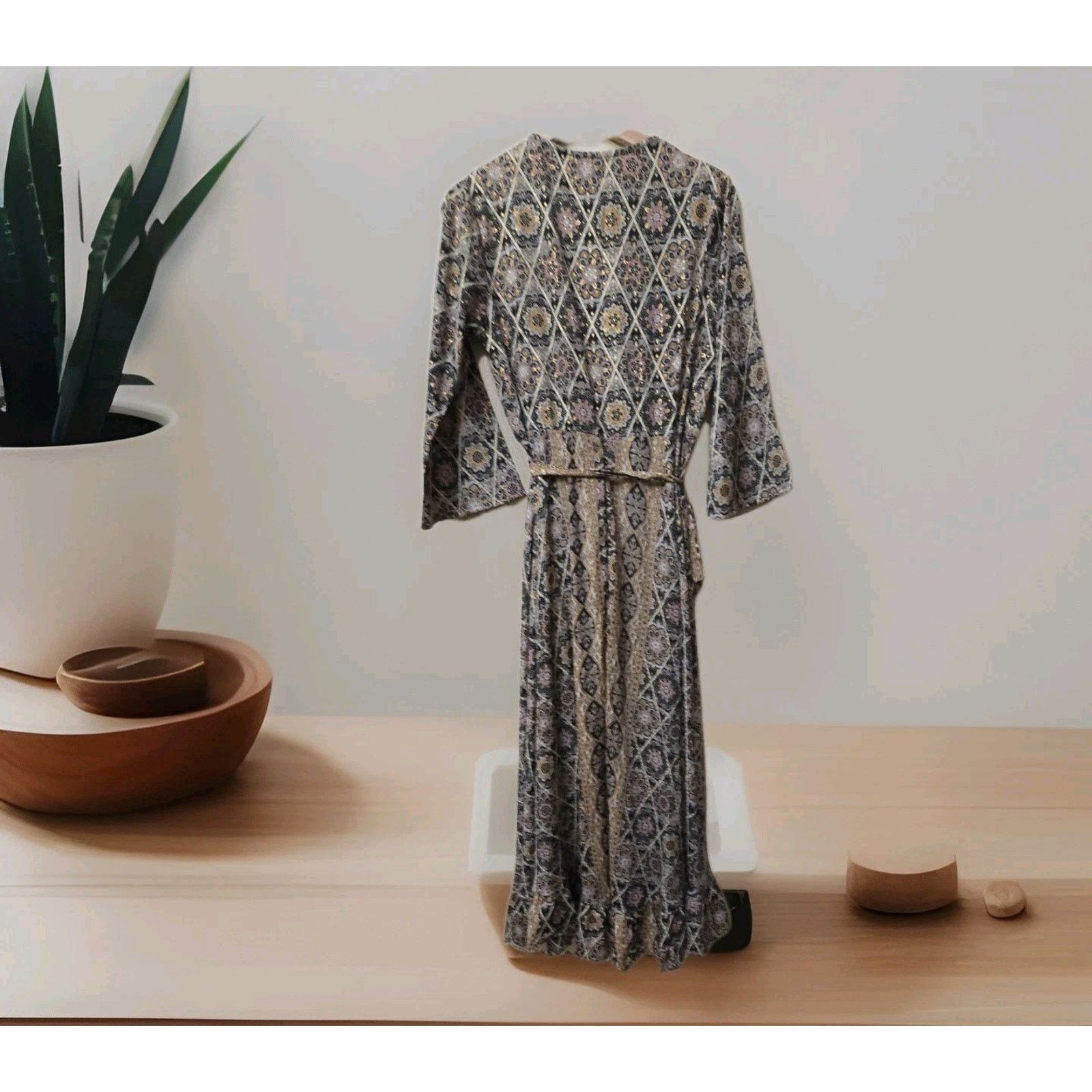 Other Cienna Women's Lettie Wrap Silk Maxi Dress Small Size S / US 4 / IT 40 - 4 Thumbnail