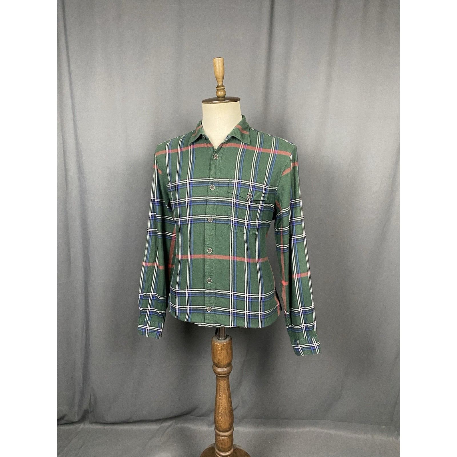 Burberry Burberry Brit Nova Check Men's Green Checked Longsleeve Flan Size US XL / EU 56 / 4 - 4 Thumbnail