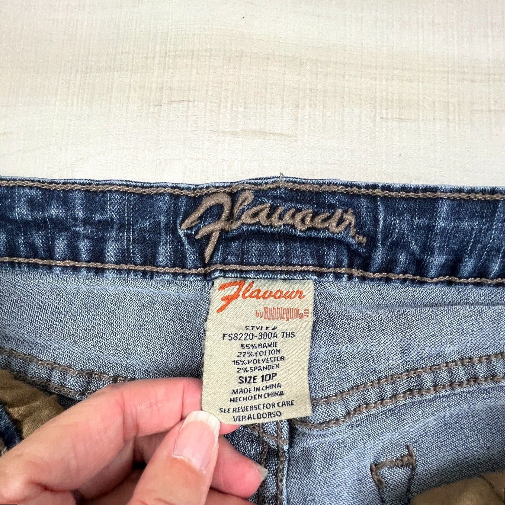 Vintage Flavour Womens Medium Wash Low Rise Bootcut Jeans 10P Blue Petite Cotton Blend Size 32" / US 10 / IT 46 - 4 Thumbnail