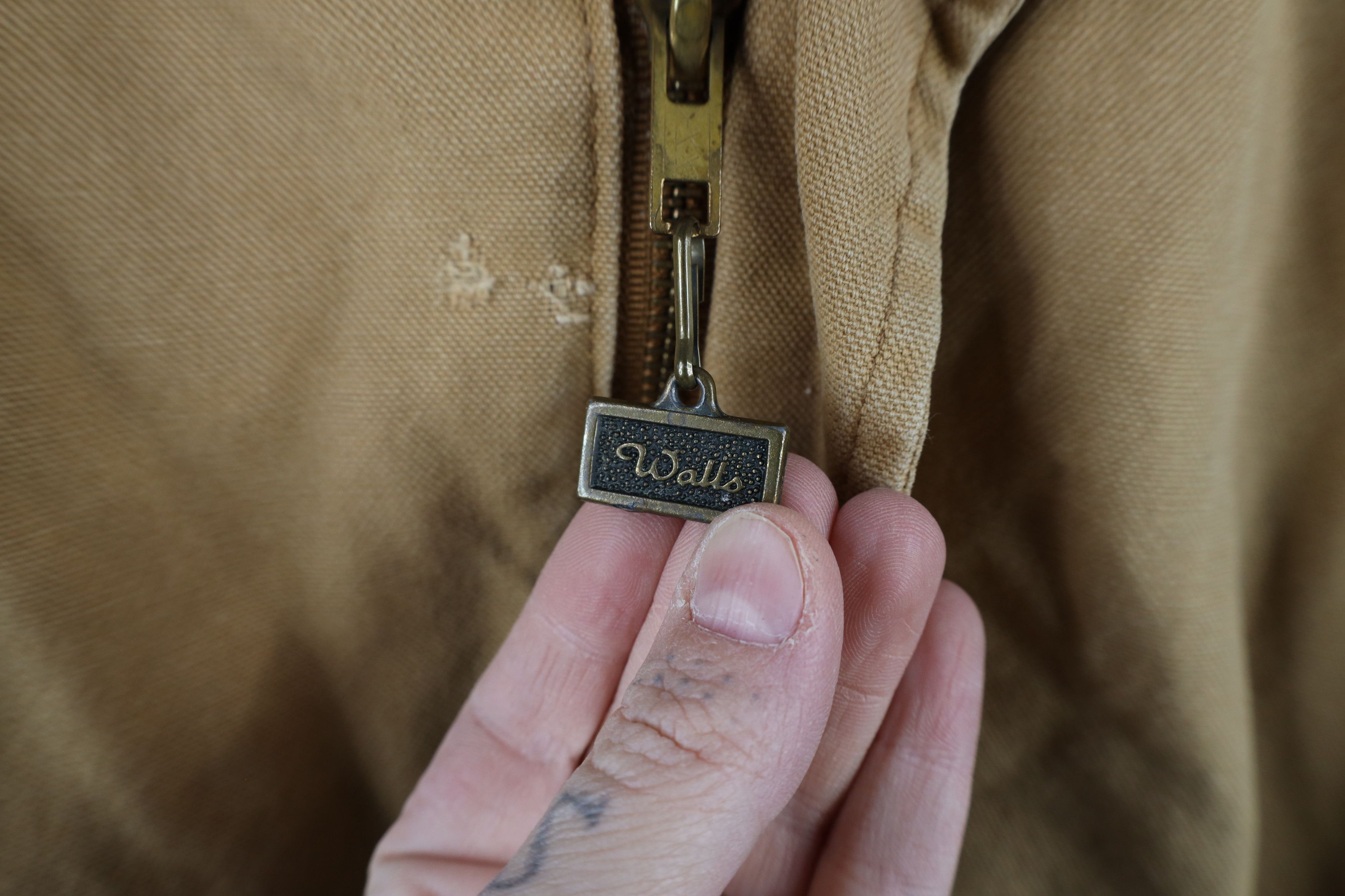 Vintage × Walls Vintage 90s Walls Canvas Bomber Jacket Duck Brown USA Size US XL / EU 56 / 4 - 8 Thumbnail