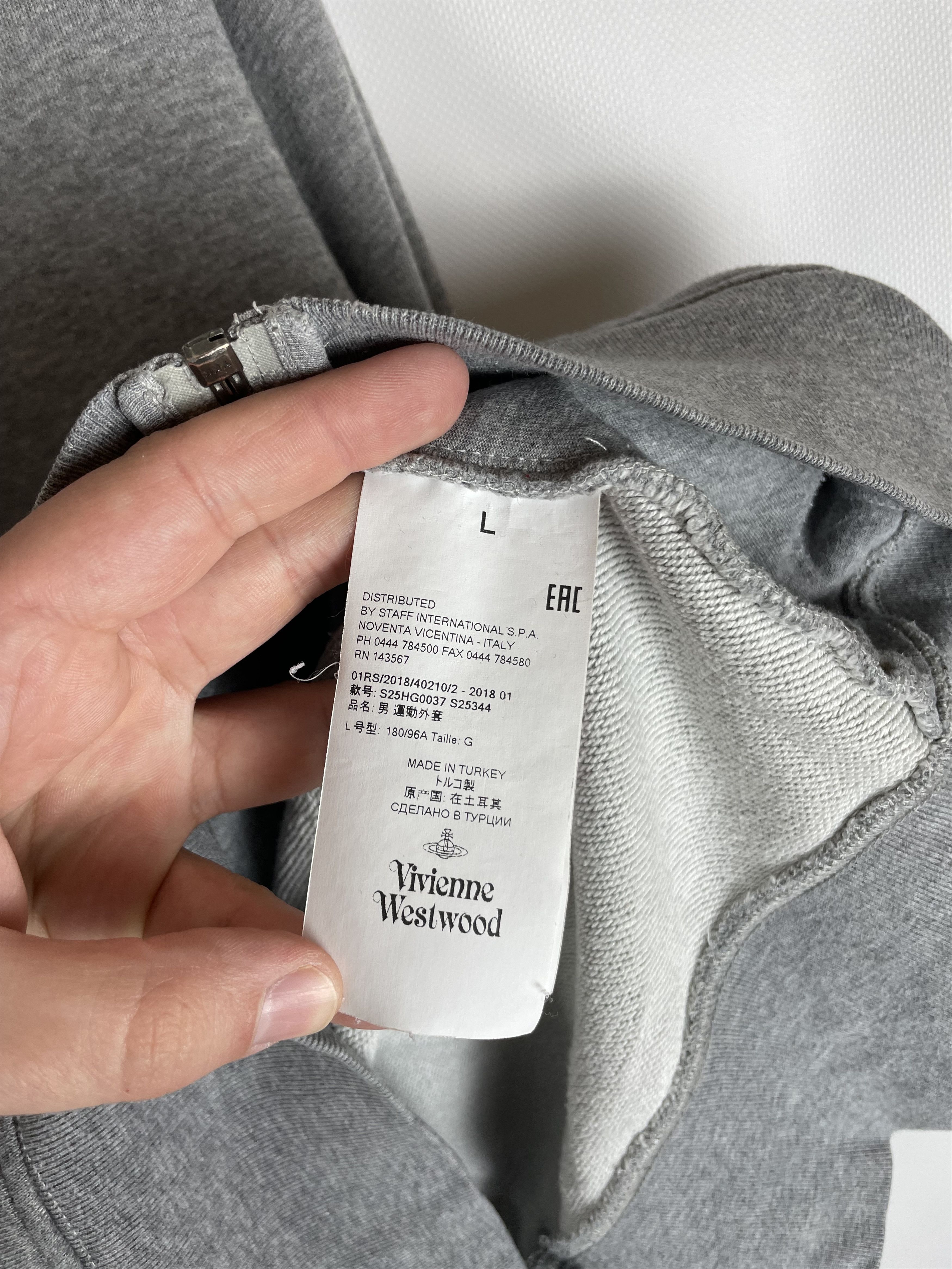 Vivienne Westwood Vivienne Westwood Zip Up Hoodie Grey Size US L / EU 52-54 / 3 - 6 Thumbnail