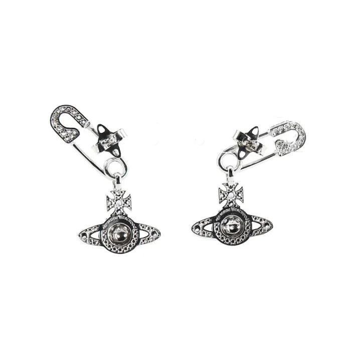 Vivienne Westwood Vivienne Westwood Lucrece Crystal Safety Pin Earrings -2507 Size ONE SIZE - 2 Thumbnail