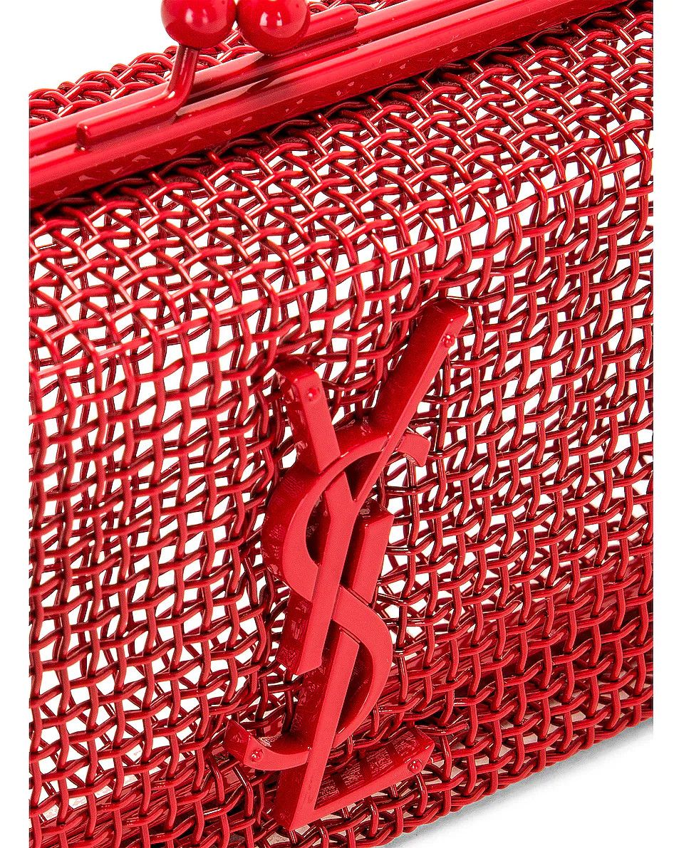 Saint Laurent Paris o1bcso1str0325 Size: OS/Evening Cage Metallic in Red Size ONE SIZE - 6 Thumbnail