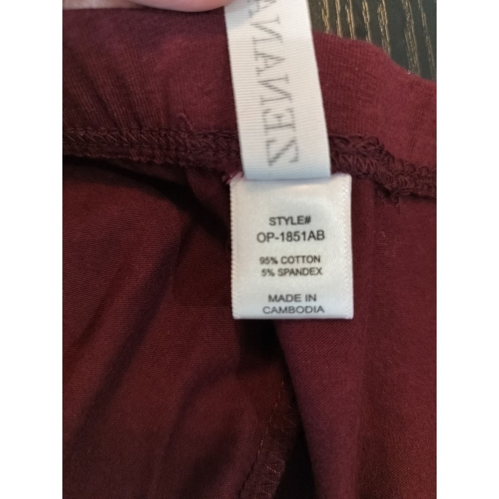 Other Zenana Women’s Large Burgundy Leggings High Waist Pants Size 26" / US 2 / IT 38 - 6 Thumbnail