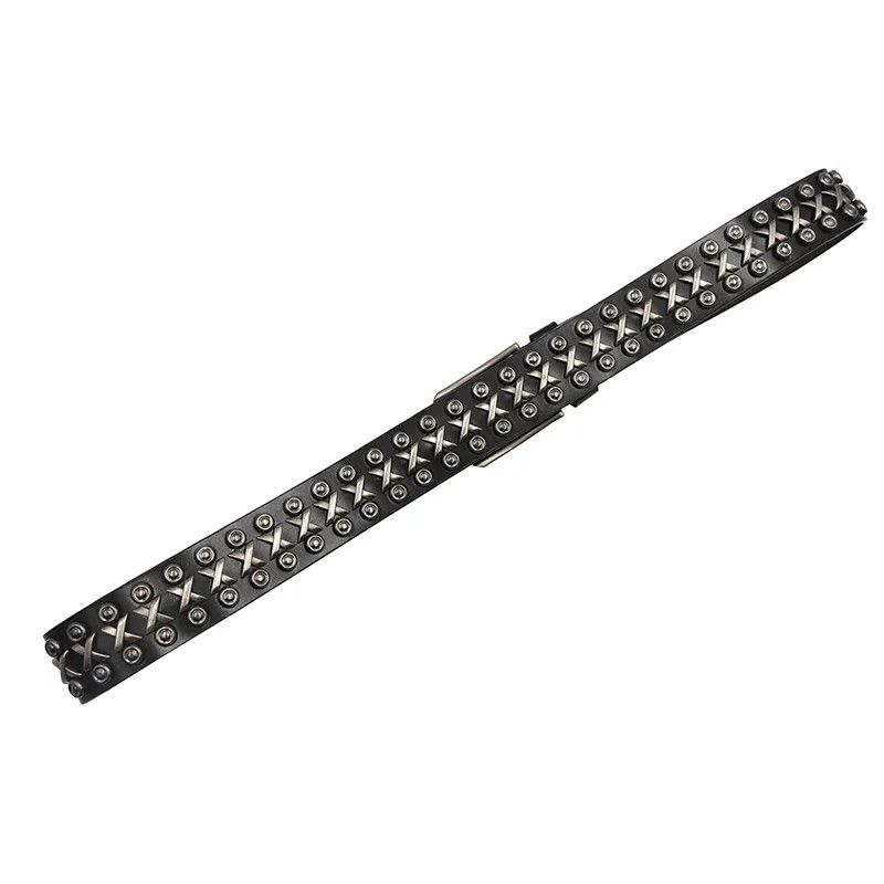Japanese Brand × Leather Metal Rivet Cowboy Belt Genuine Leather Cowskin Size ONE SIZE - 6 Thumbnail