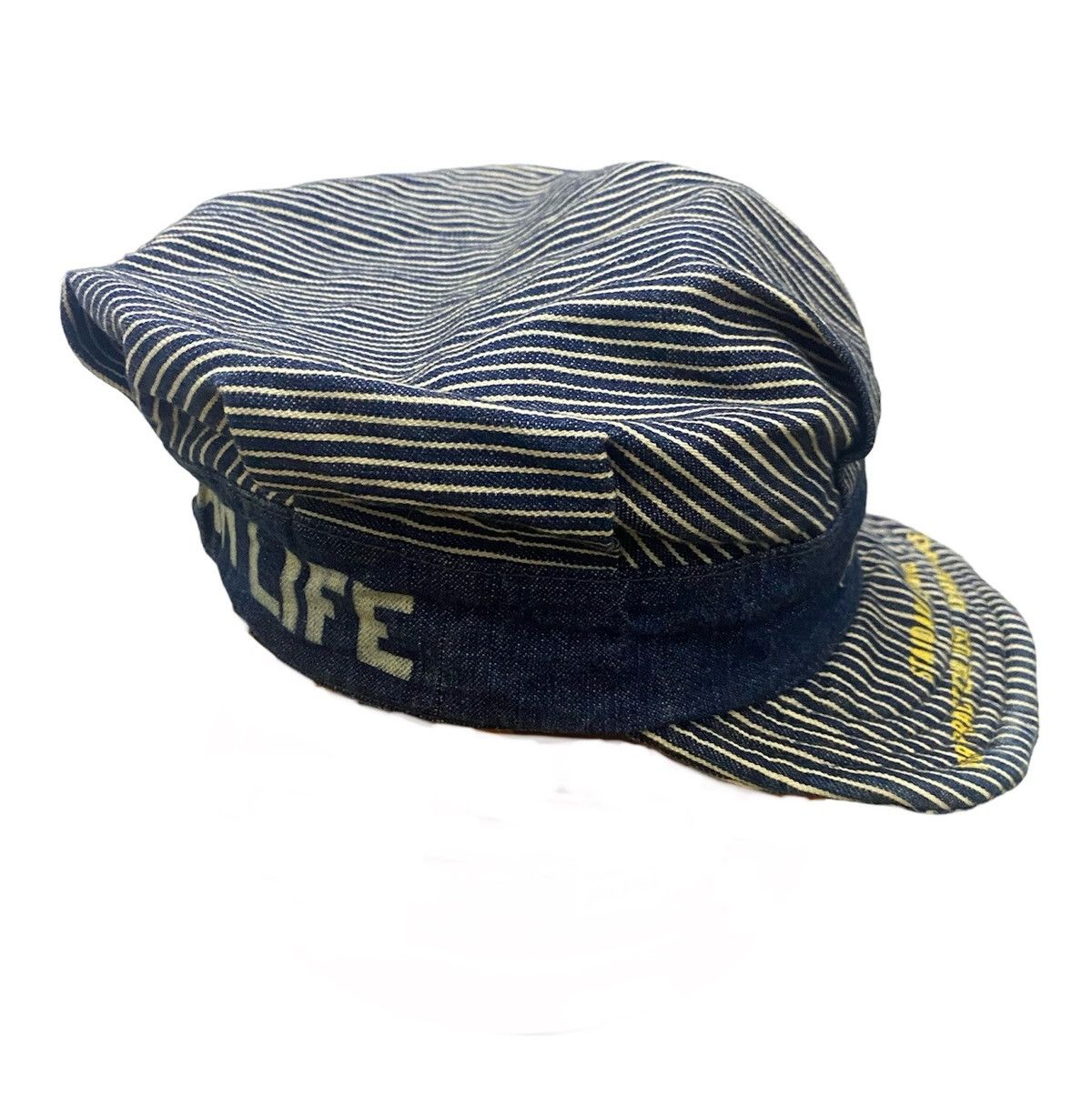 Kapital DENIM DUNGAREE WORKSHOP HAT DESIGN HICKORY STYLE RARE Size ONE SIZE - 3 Thumbnail