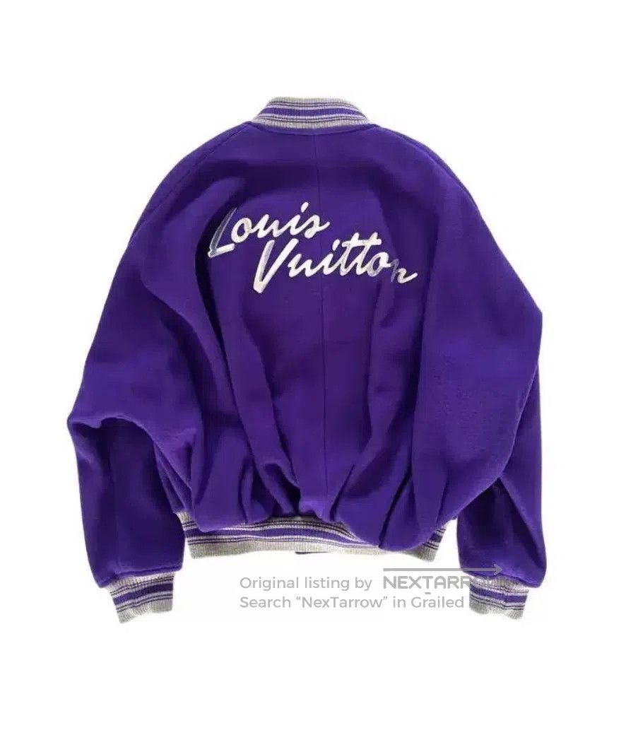 Louis Vuitton Louis Vuitton Purple Embossed Varsity Jacket. Size US M / EU 48-50 / 2 - 3 Thumbnail