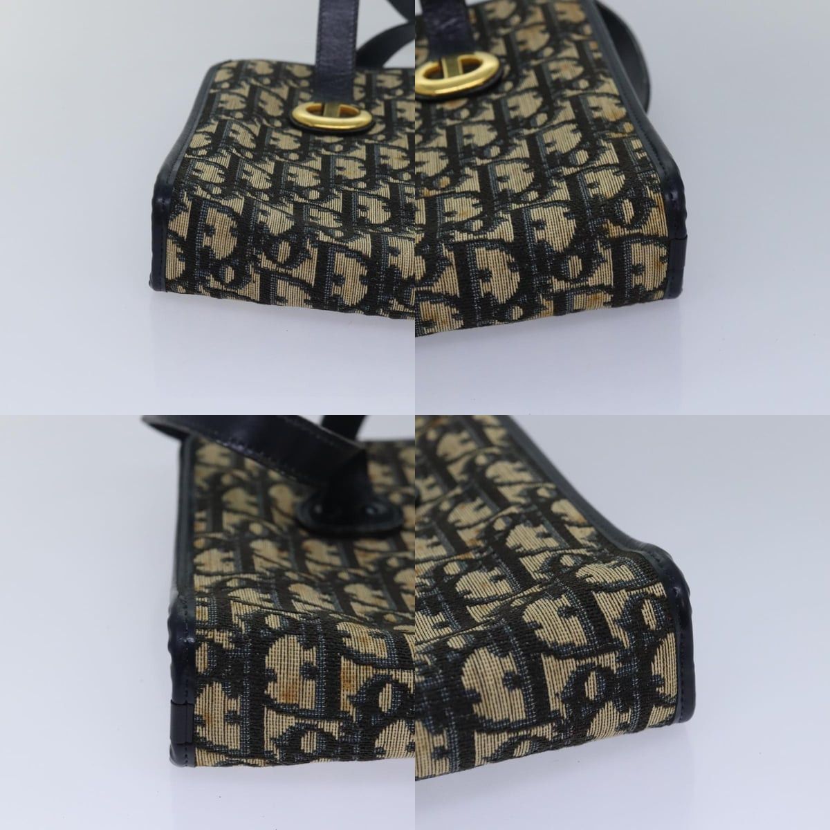Dior DIOR Trotter Canvas Hand Bag Canvas Navy Size ONE SIZE - 10 Thumbnail
