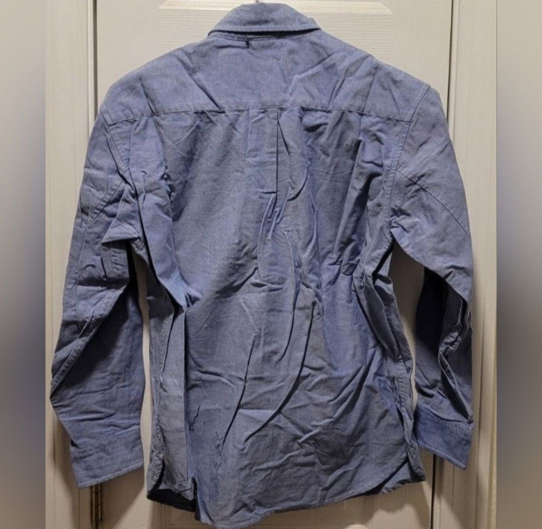 Gap GAP Boy's Oxford Blue Long Sleeve Dress Shirt Size L (10) Size US XXS / EU 40 - 5 Thumbnail