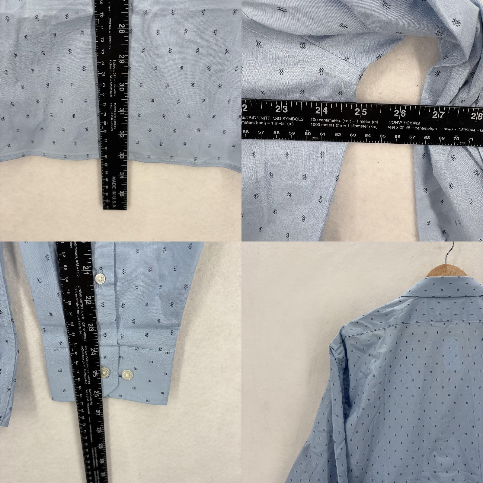 Banana Republic Banana Republic Dress Shirt Mens XL Blue Slim Fit Wrinkle Resistant Stretch NWT Size 46R - 8 Thumbnail