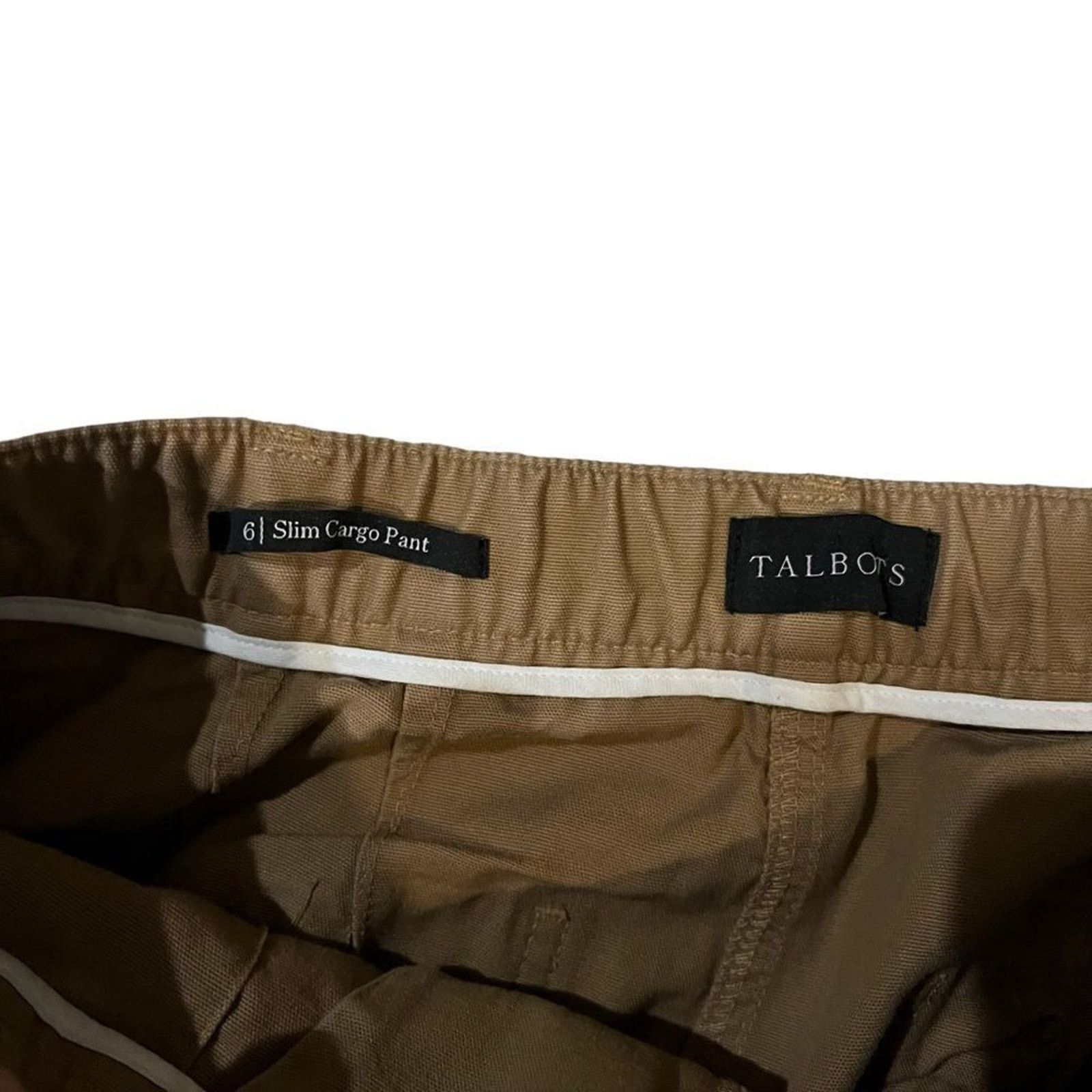 Talbots Talbots Cargo Pants Womens 6 Beige Khaki Slim Straight Leg Size 28" / US 6 / IT 42 - 6 Thumbnail