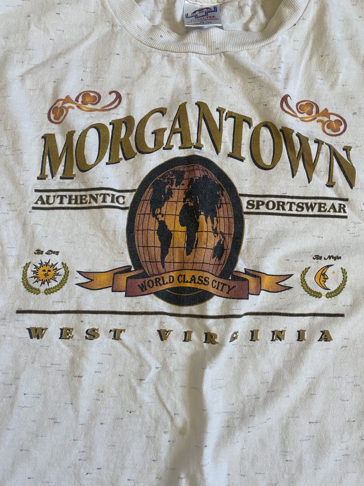 Vintage Morgantown vintage sportswear single stitch tee t-shirt Size US XL / EU 56 / 4 - 2 Thumbnail