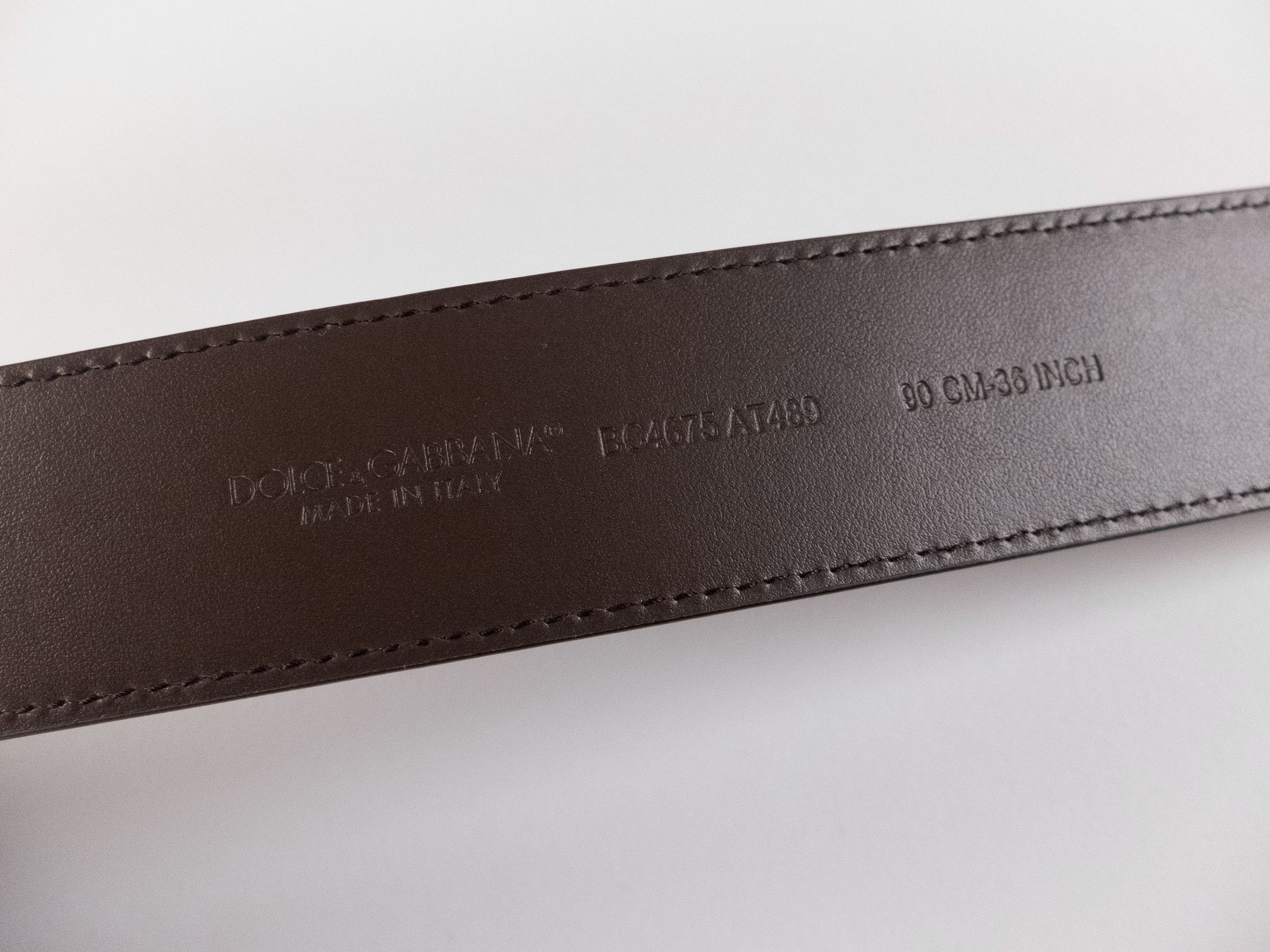 Dolce & Gabbana DOLCE & GABBANA brown DG buckle leather belt Size 90 Size 34 - 6 Thumbnail