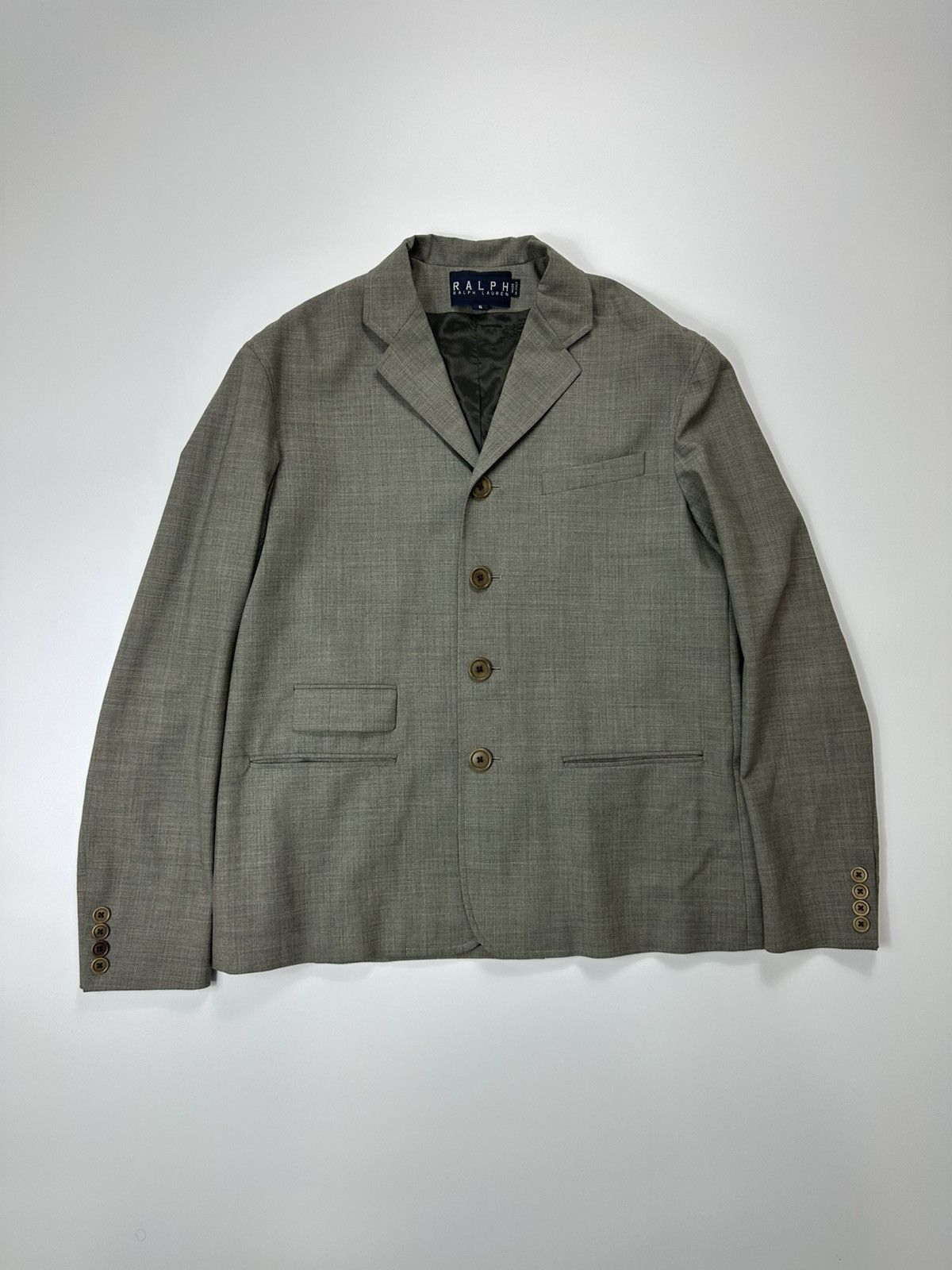 Polo Ralph Lauren Polo Ralph Lauren Wool Blazer Men's Gray Made In Italy Size 46R - 1 Thumbnail