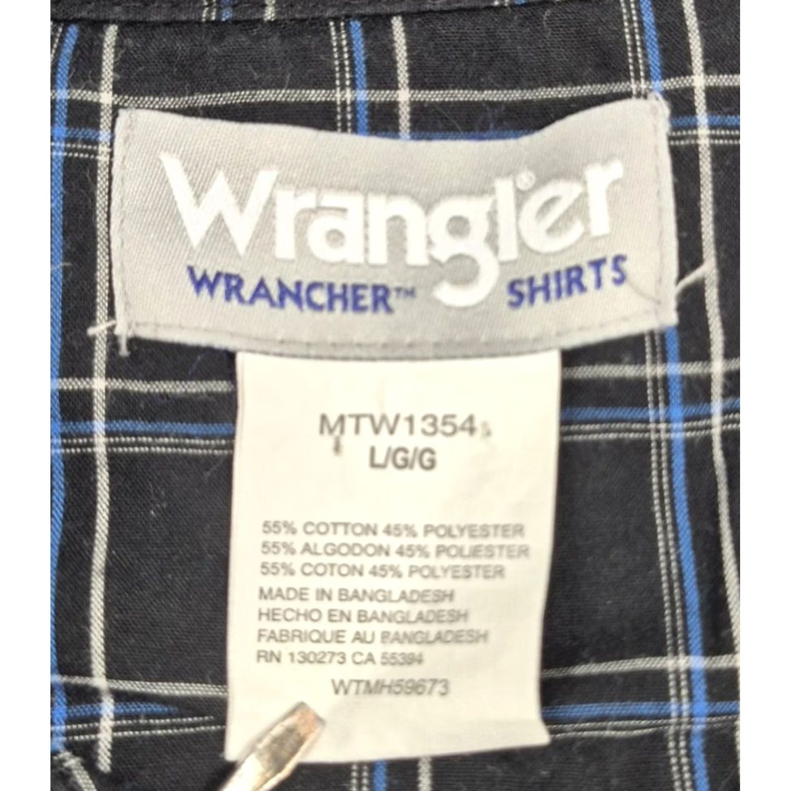 Wrangler Wrangler Wrancher Snap Shirt Mens Large Plaid Long Sleeve Western Cowboy Rodeo Shirt Size US L / EU 52-54 / 3 - 5 Thumbnail