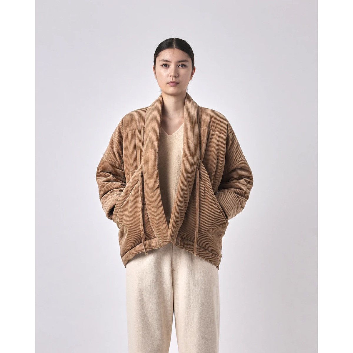 image of 7115 By Szeki Corduroy Sumo Jacket In Tobacco in Tobacco Brown, Women's (Size XS)