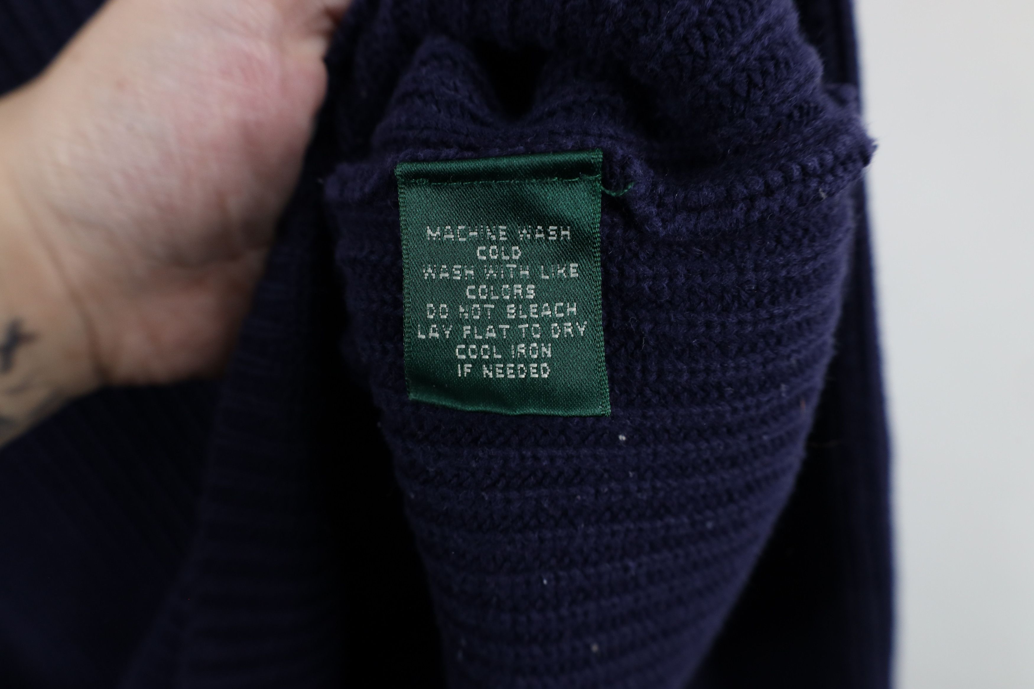 Ralph Lauren × Vintage Vintage 90s Ralph Lauren Asymmetrical Ribbed Knit Sweater Size XL / US 12-14 / IT 48-50 - 7 Thumbnail