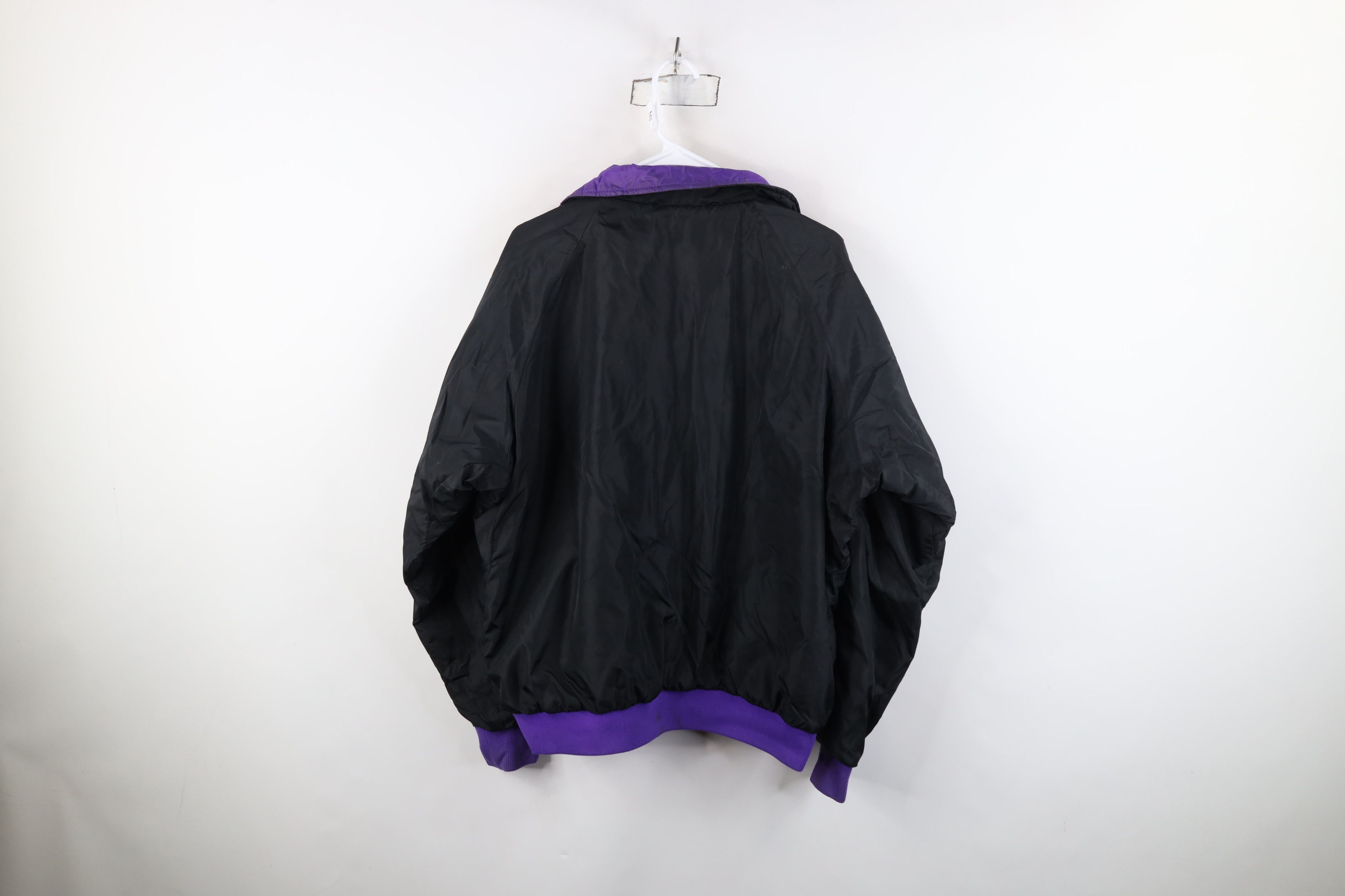 Columbia Vintage 90s Columbia Reversible Bomber Jacket Black Purple Size US L / EU 52-54 / 3 - 9 Thumbnail
