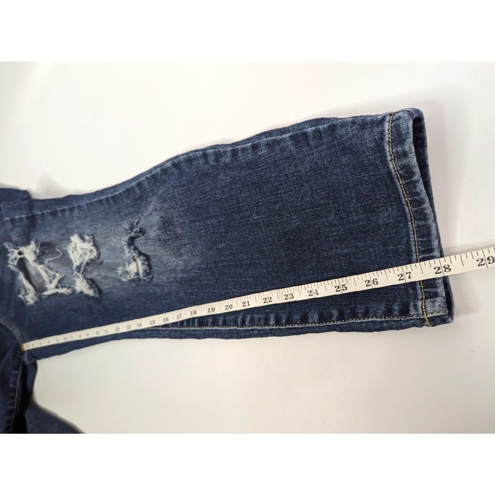 Denime Judy Blue Jeans Boyfriend Distressed Denim Women's Size 13/31 Blue JB82156MD Size 34" / US 12 / IT 48 - 5 Thumbnail