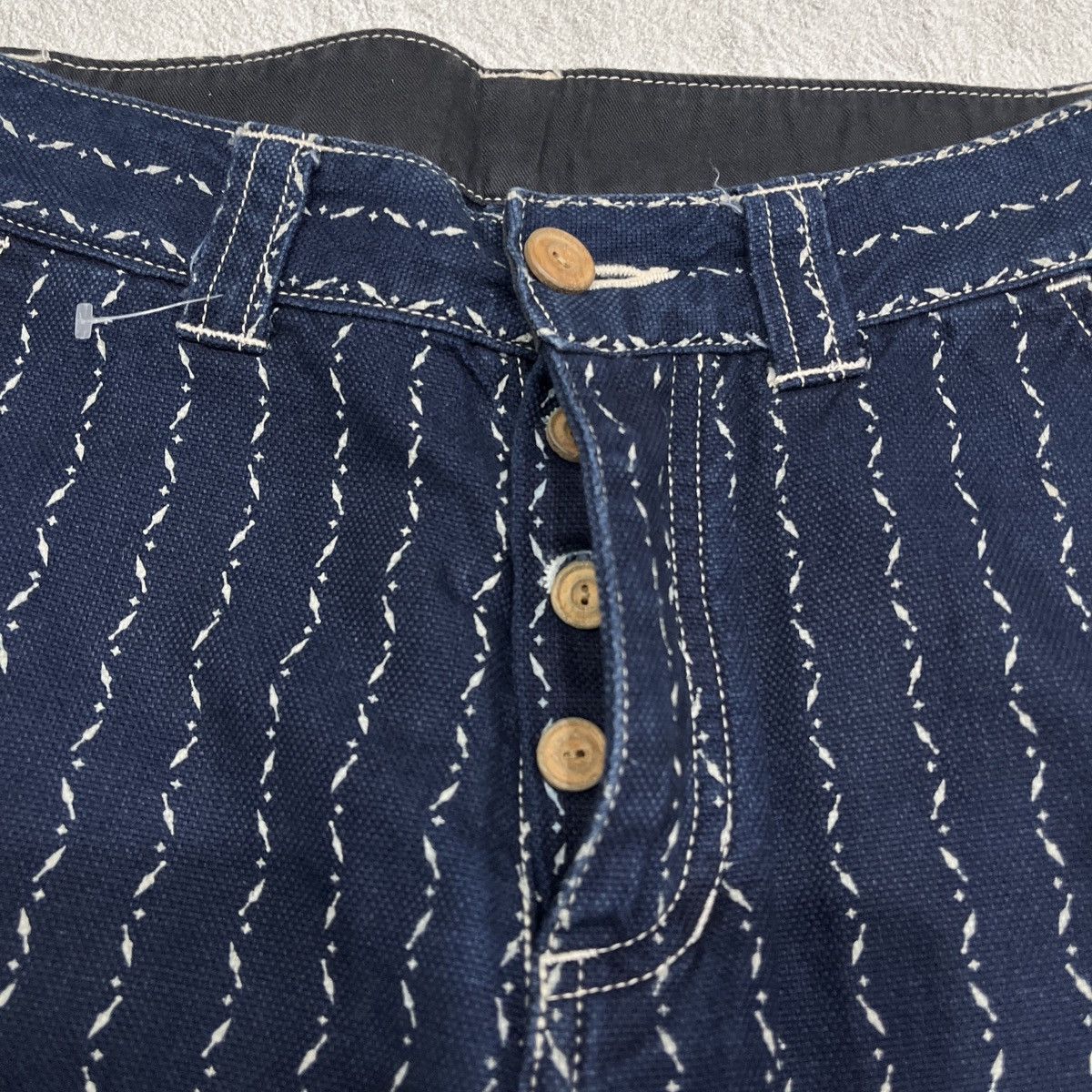 Samurai Jeans Samurai Jeans Wabash stripe Japanese Brand Short pants Size US 28 / EU 44 - 4 Thumbnail