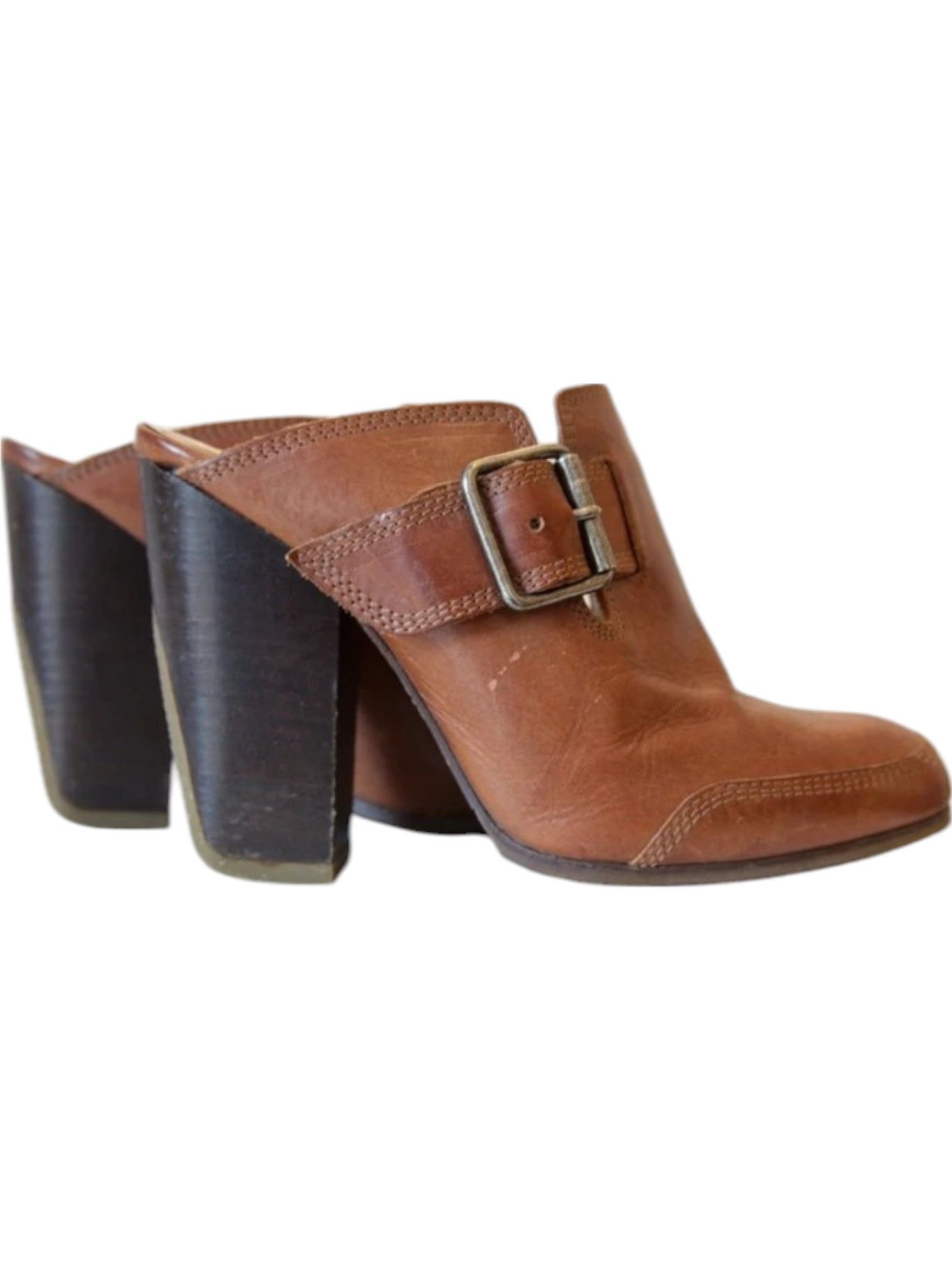 Dries Van Noten Dries Van Noten tan leather mule clogs stacked heel 2000s Size US 9 / IT 39 - 4 Thumbnail