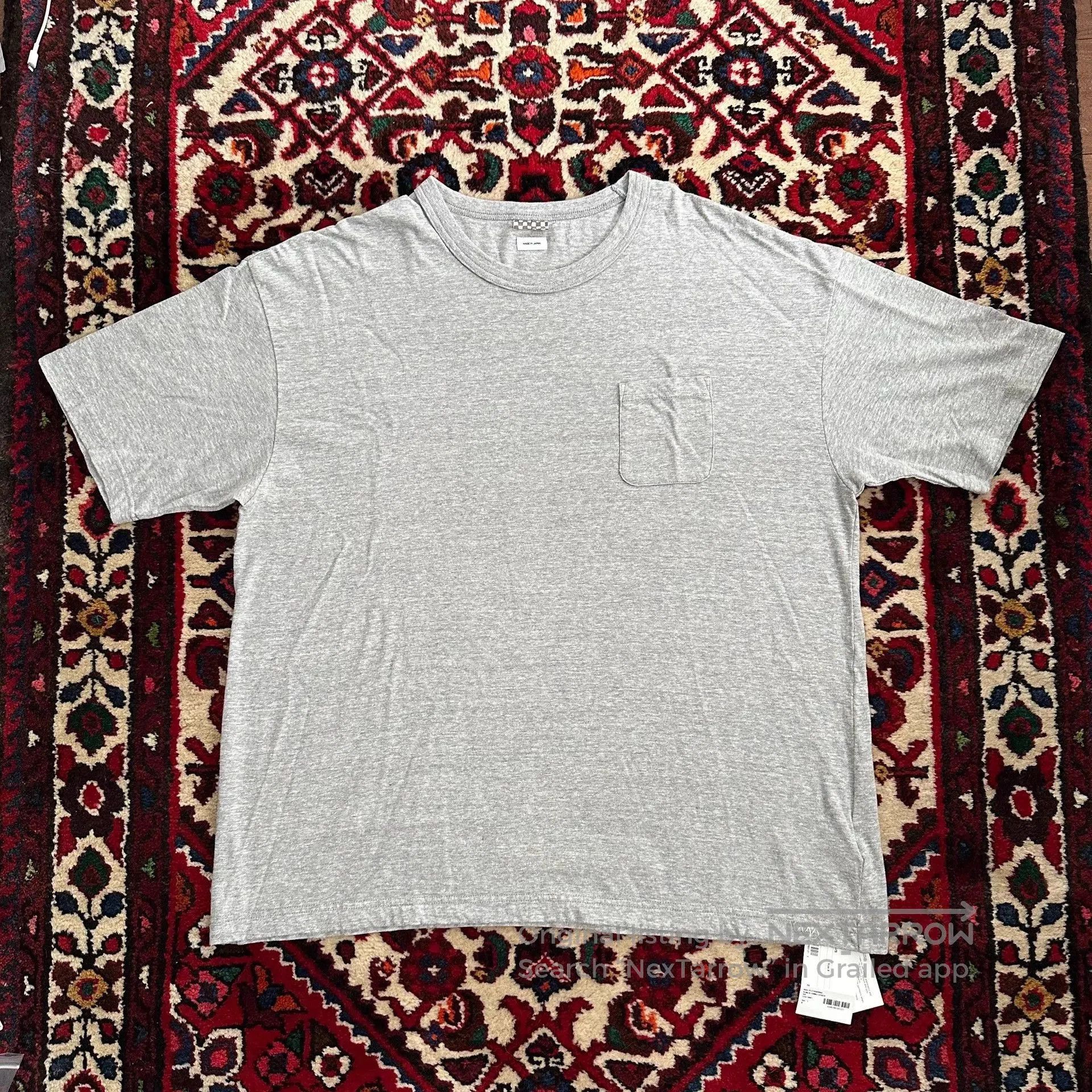 Visvim Gray Short Sleeve T-Shirt with Chest Pocket. Size US XXL / EU 58 / 5 - 1 Thumbnail