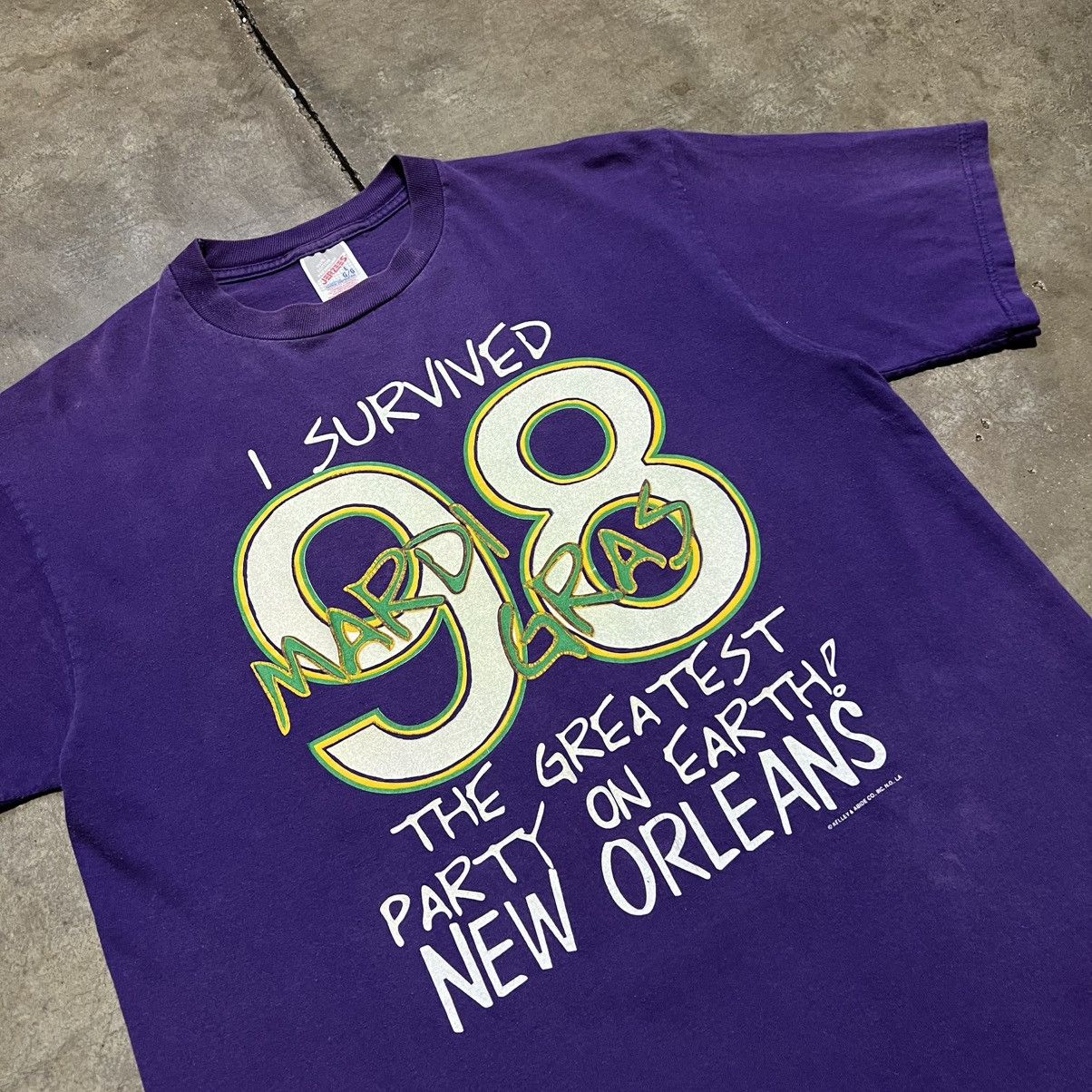 Vintage Vintage Mardi Gras New Orleans Tee 90s USA Adult Humor USA Size US L / EU 52-54 / 3 - 3 Thumbnail