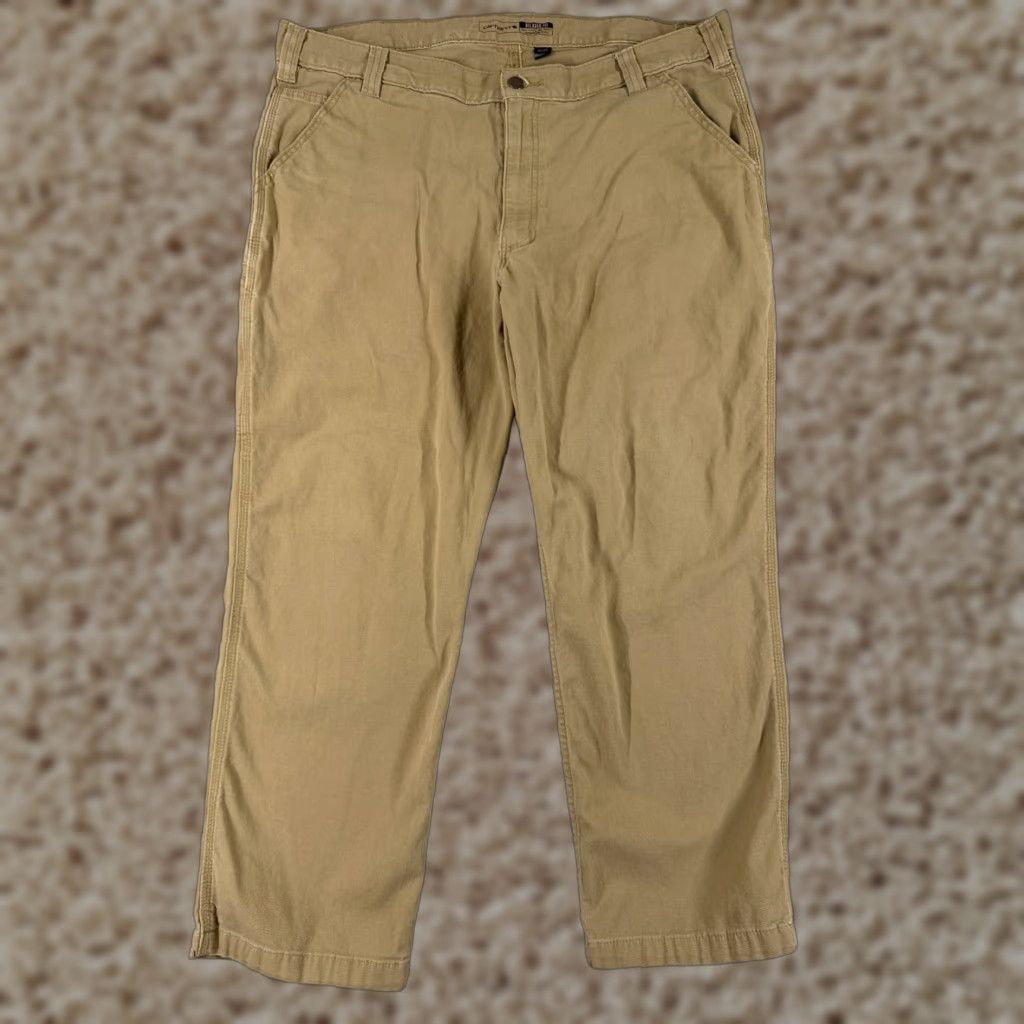 Carhartt VINTAGE Carhartt Pants Men 40 Beige Rip-Stop Cargo Relaxed Fit Rugged Flex Cotton Blend Size US 40 / EU 56 - 1 Thumbnail