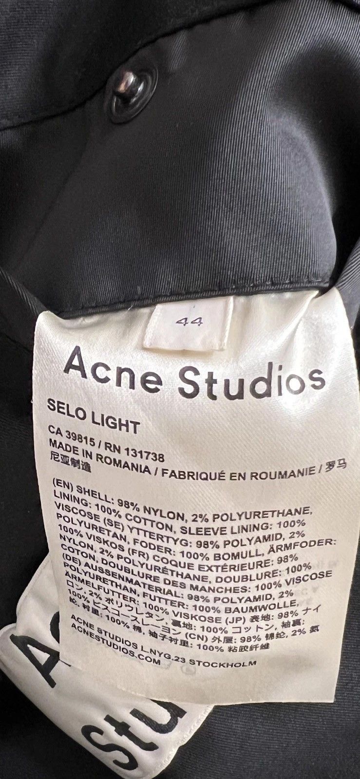 Acne Studios Acne Studios SS17 ‘Selo Light’ Nylon Bomber Jacket Black Size US S / EU 44-46 / 1 - 9 Thumbnail