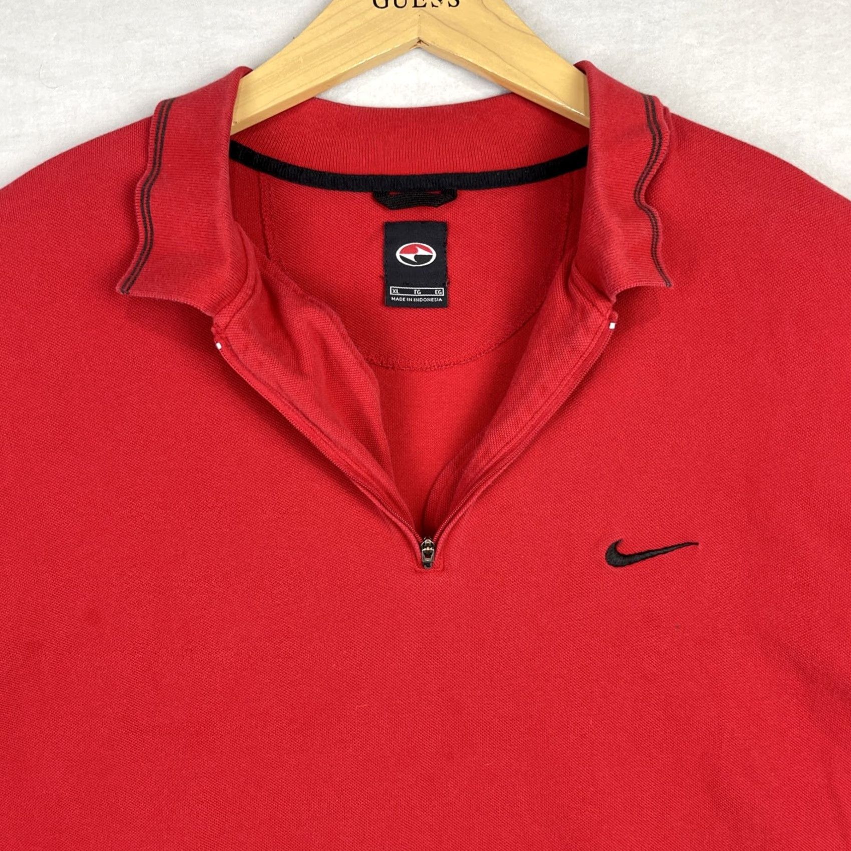 Nike Nike Tiger Woods Polo Shirt Mens XL Red Nike Golf Quarter Zip Vintage Size US XL / EU 56 / 4 - 6 Thumbnail