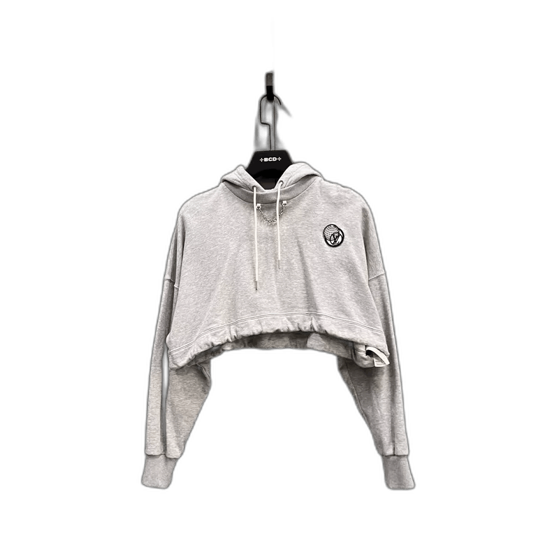Louis Vuitton Louis Vuitton Gray Cropped Hoodie Size XXS Size US XXS / EU 40 - 1 Thumbnail