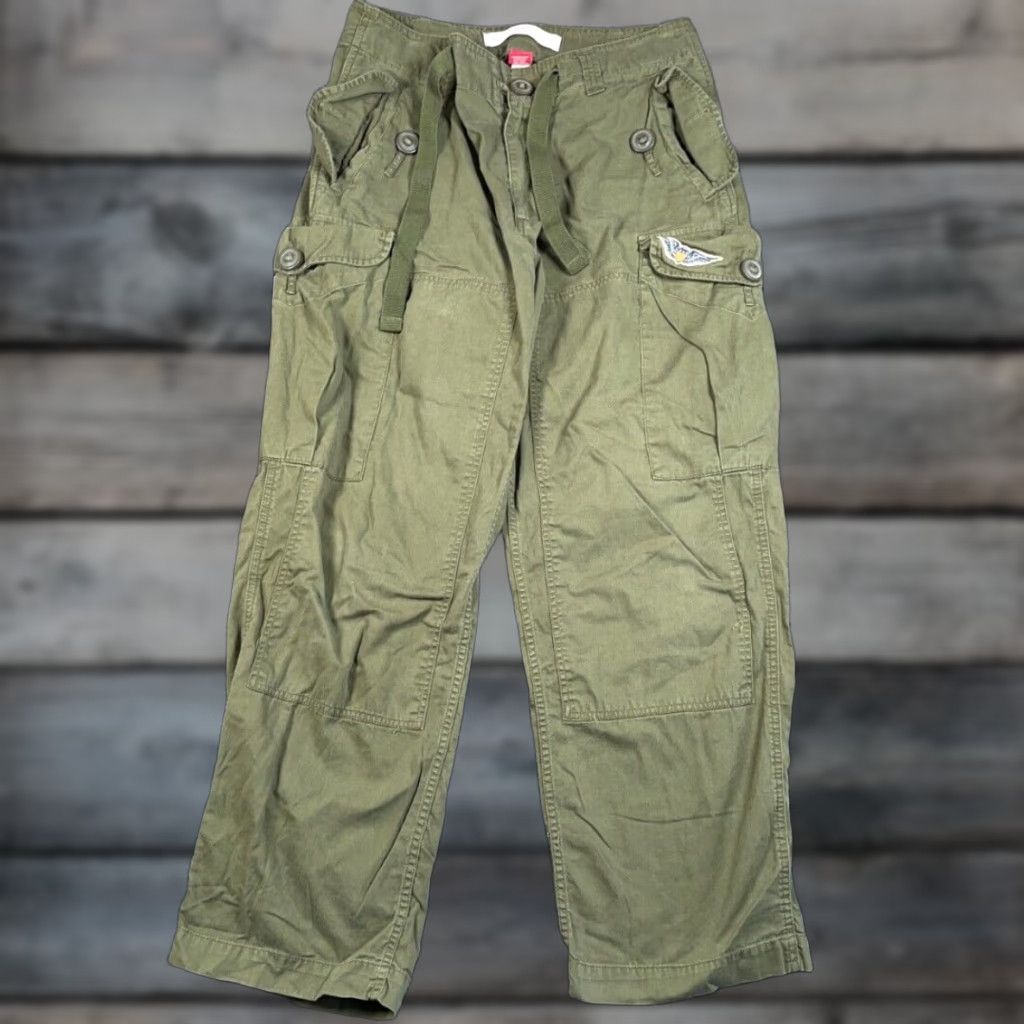 Sonoma Military Tactical Cargo Pants Men's 30 x 28 Green Baggy Straight Leg