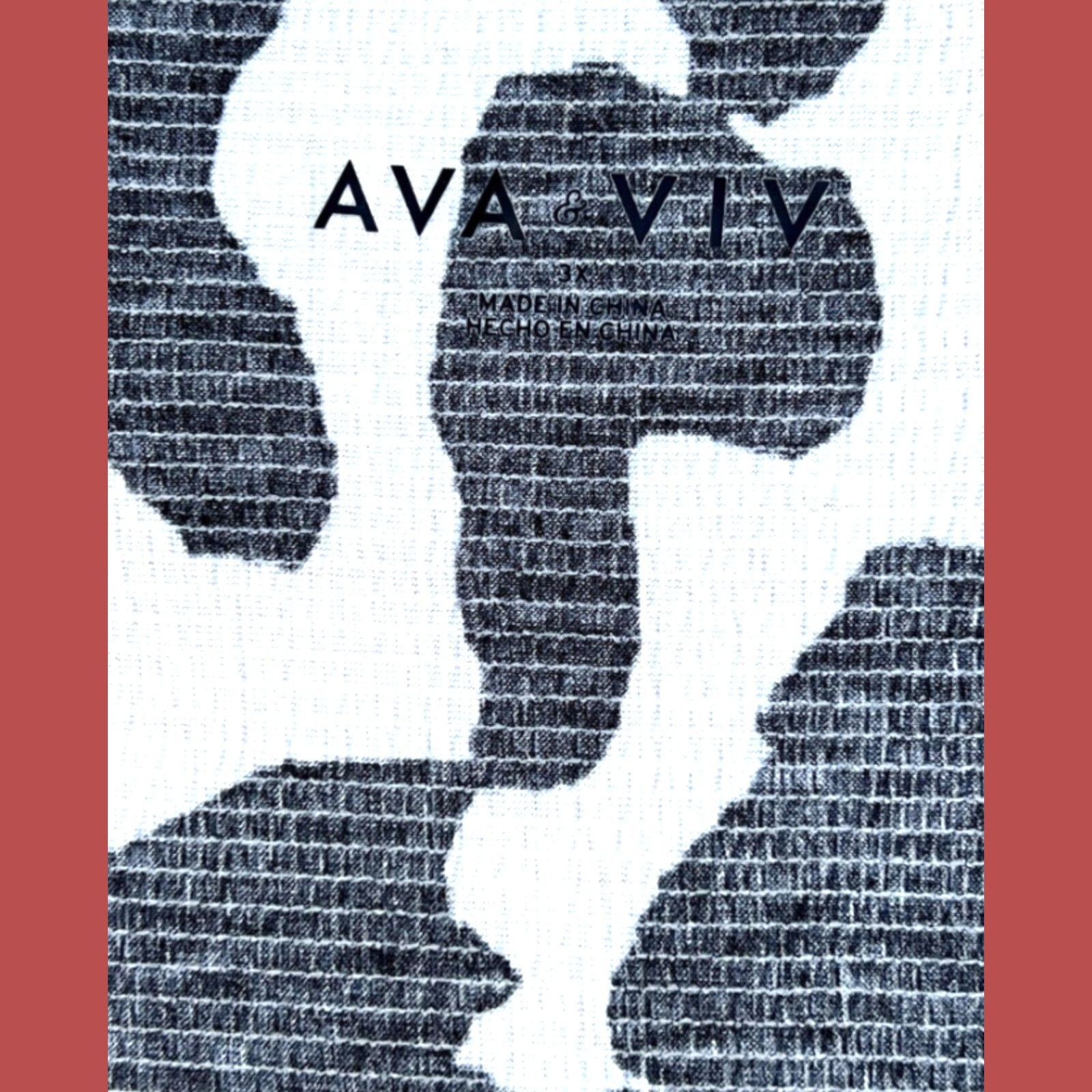 Other Ava & Viv - Women's Abstract Long Sleeve Sweetheart Knit Blo Size 3XL / US 20-22 - 12 Thumbnail
