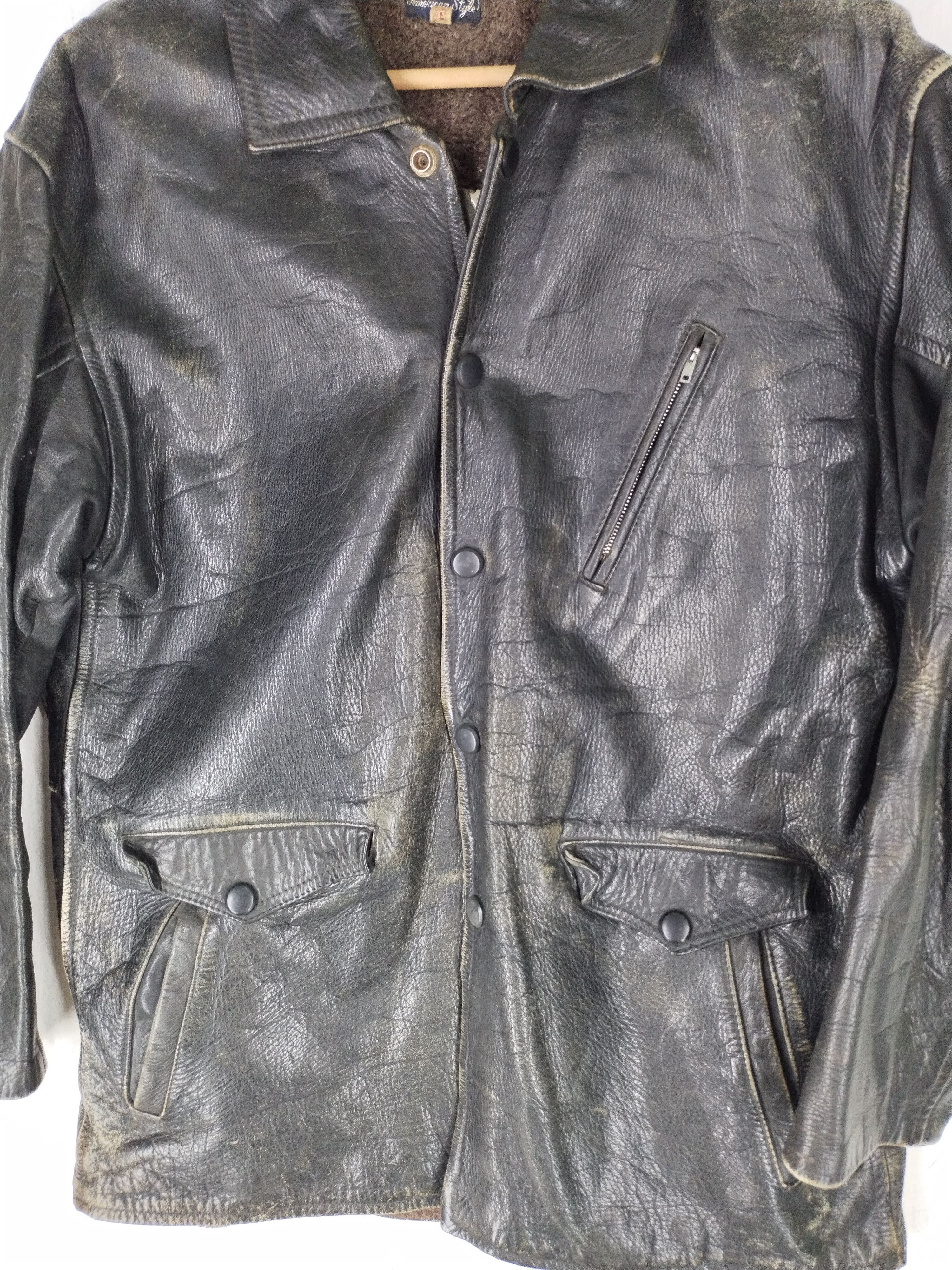 Vintage Vintage American Classic Leather Racing Jacket Size US M / EU 48-50 / 2 - 2 Thumbnail