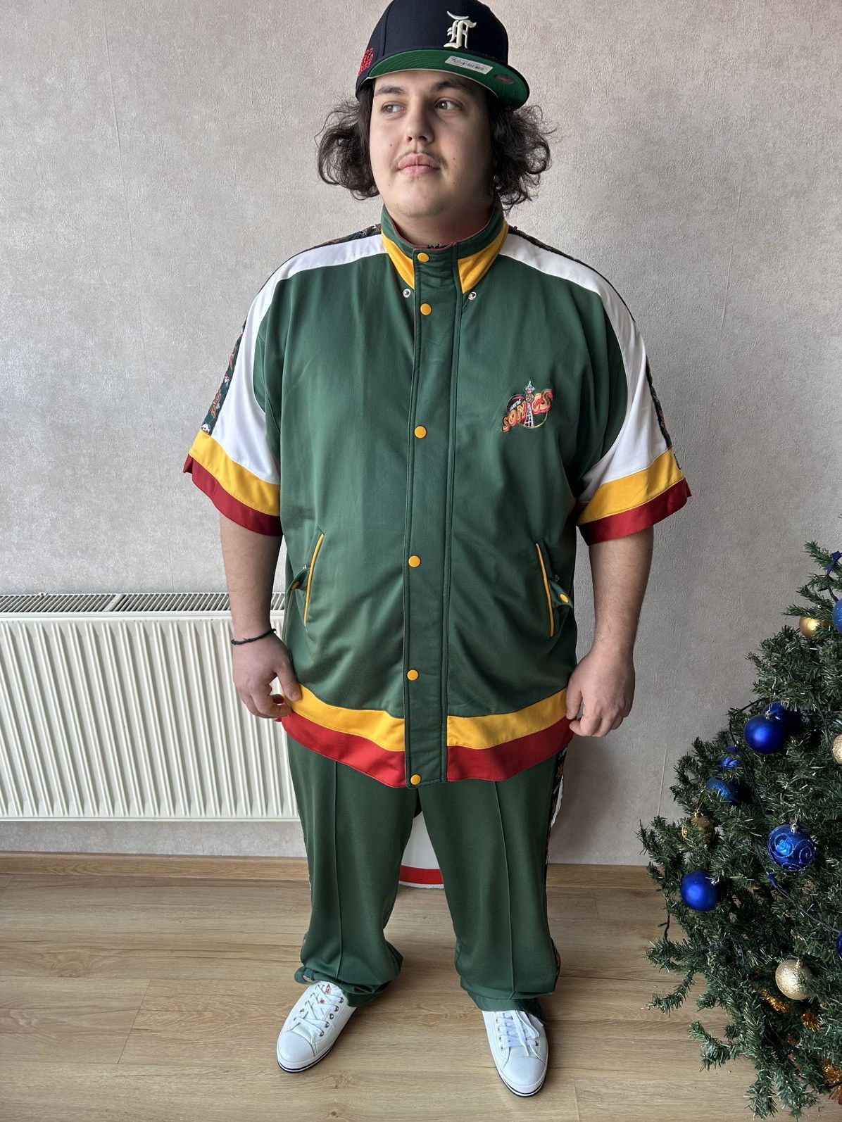 Champion Y2K 90s NBA Champion Seattle Supersonics Warm up Suit Size US XL / EU 56 / 4 - 2 Thumbnail