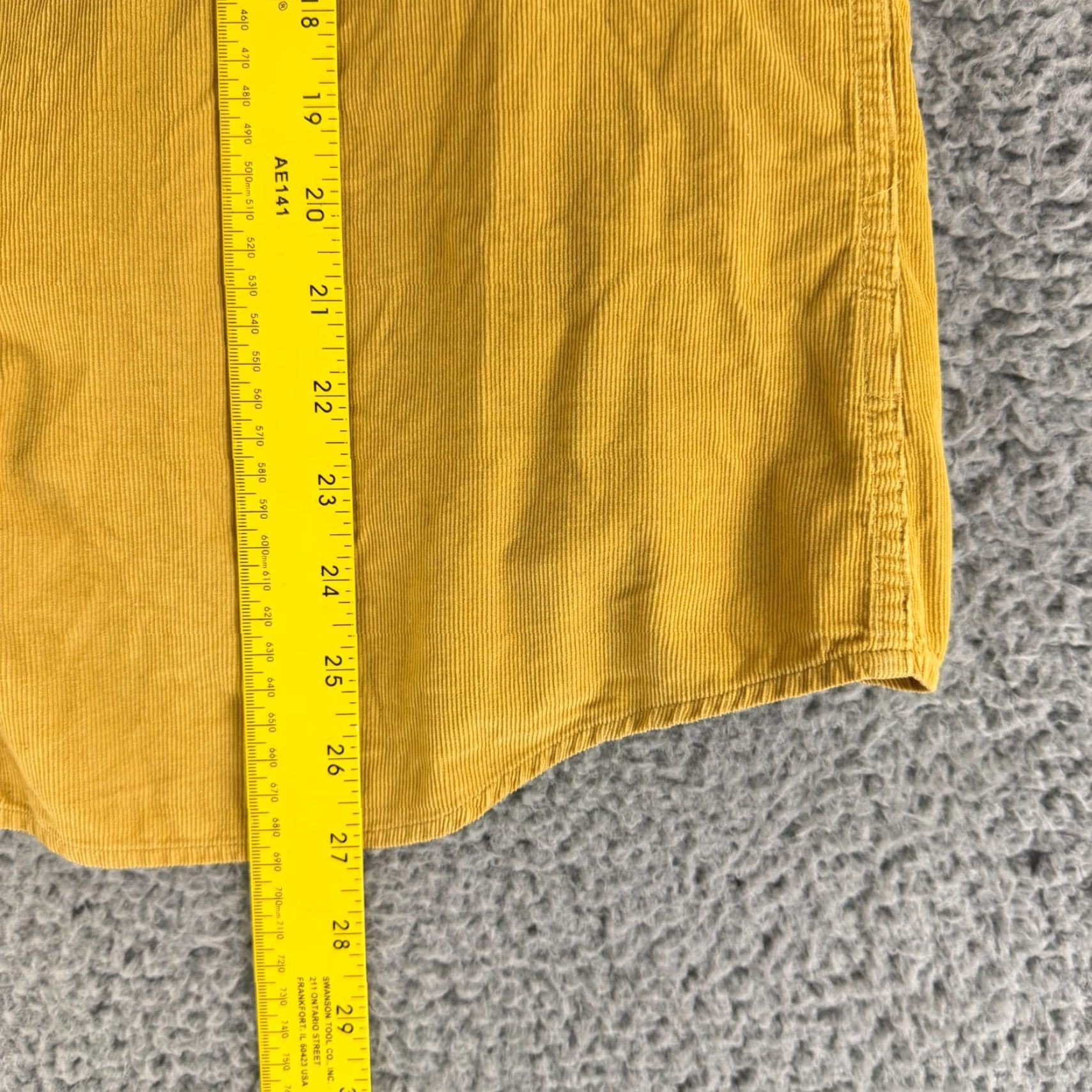 Robert Graham Robert Graham Button-Up Shirt Men Medium Yellow Corduroy Long Sleeve 100% Cotton Size US M / EU 48-50 / 2 - 6 Thumbnail