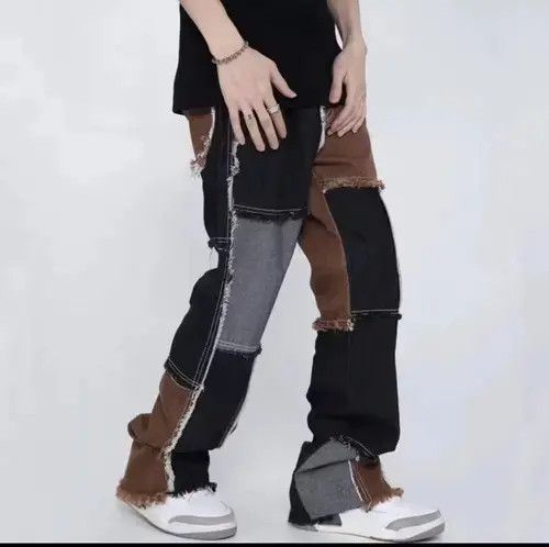 Japanese Brand Patchwork street pants Size US 34 / EU 50 - 2 Thumbnail