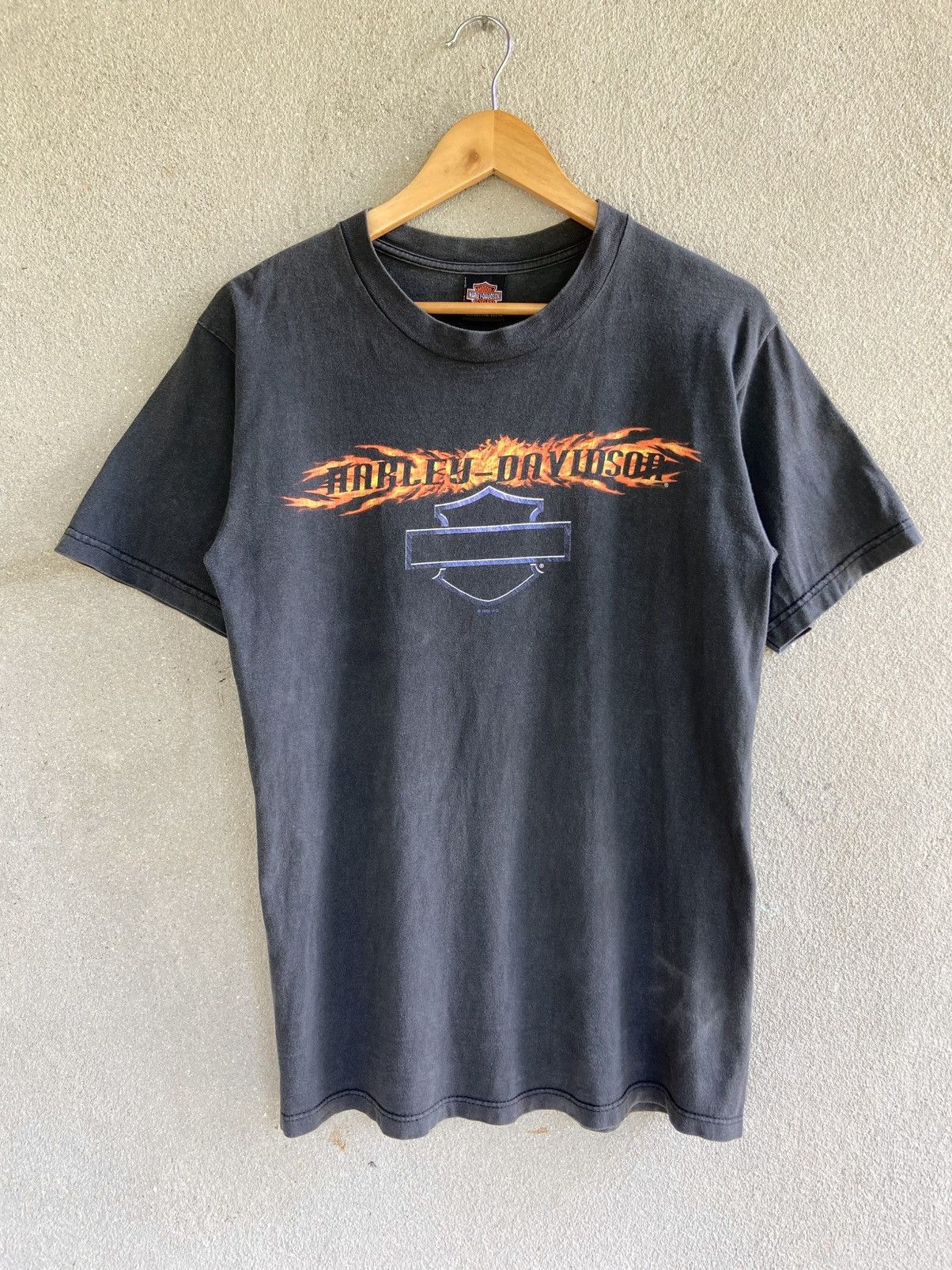Vintage Harley Davidson 2002’s flame logo T shirt