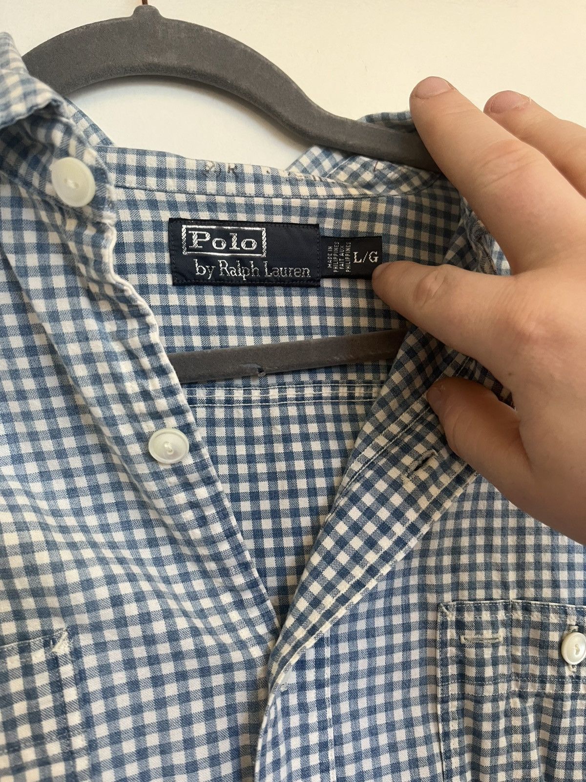 Polo Ralph Lauren Vintage Polo RL Short Sleeve Gingham Button Down Size L Size US L / EU 52-54 / 3 - 3 Thumbnail