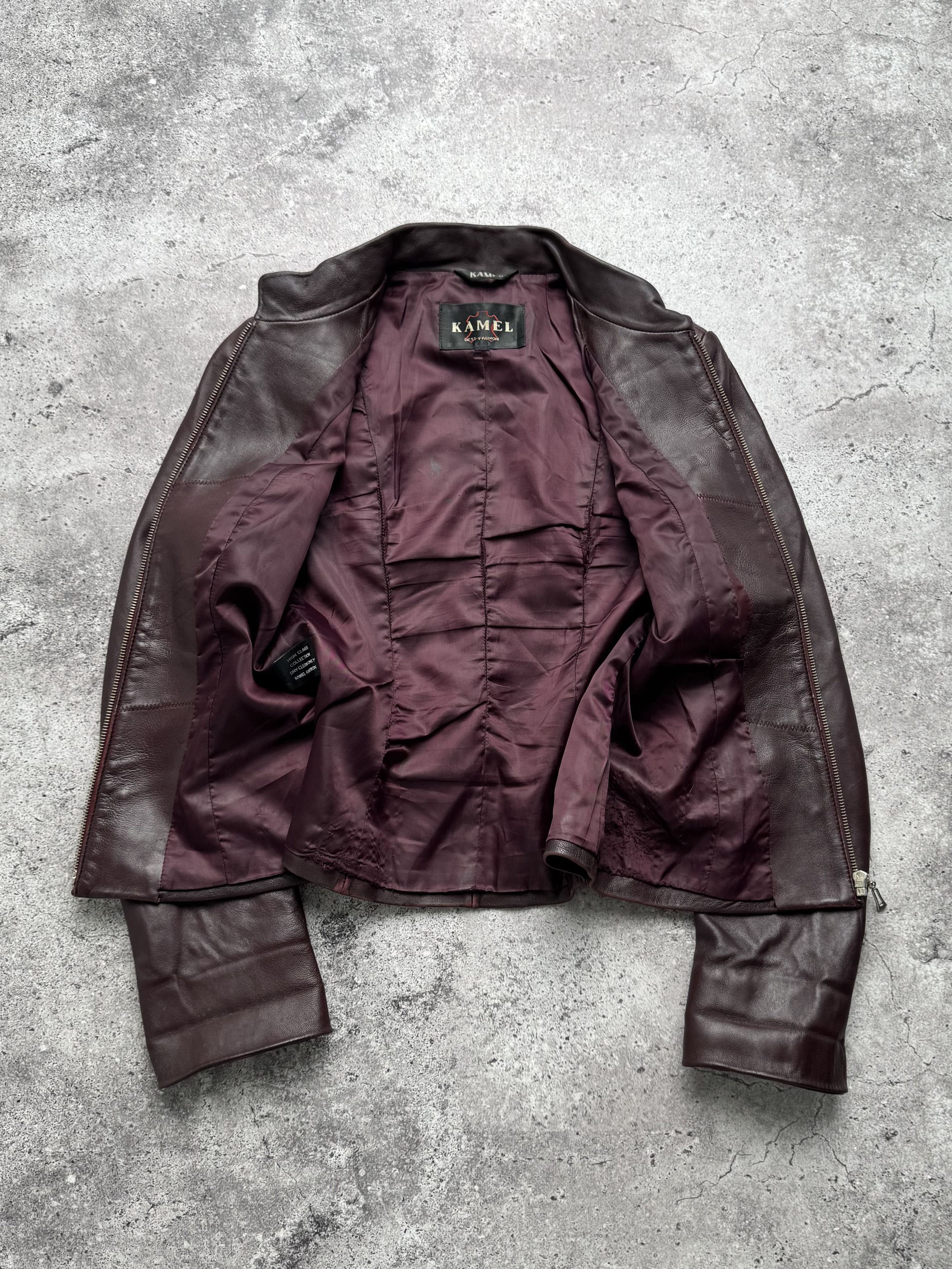 Vintage Vintage Cropped Leather Jacket C5(V402) Size S / US 4 / IT 40 - 8 Thumbnail
